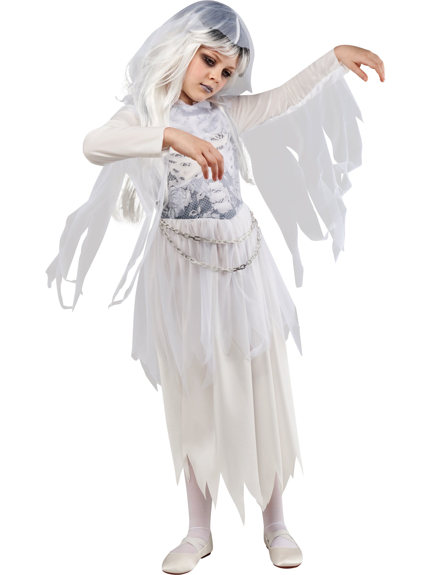 Ghost, multi-colored, Forum, Kids Costumes, M, Front