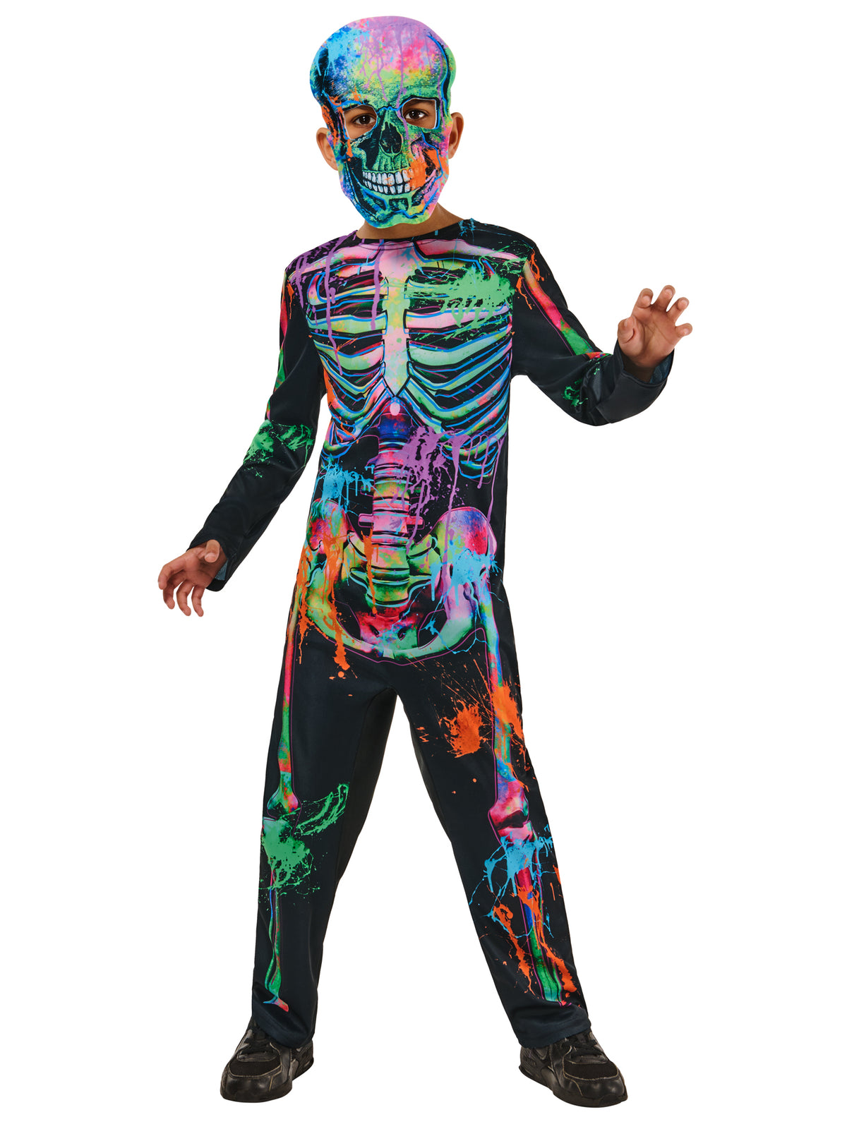 Skeleton, Muliticoloured, Forum, Kids Costumes, , Front