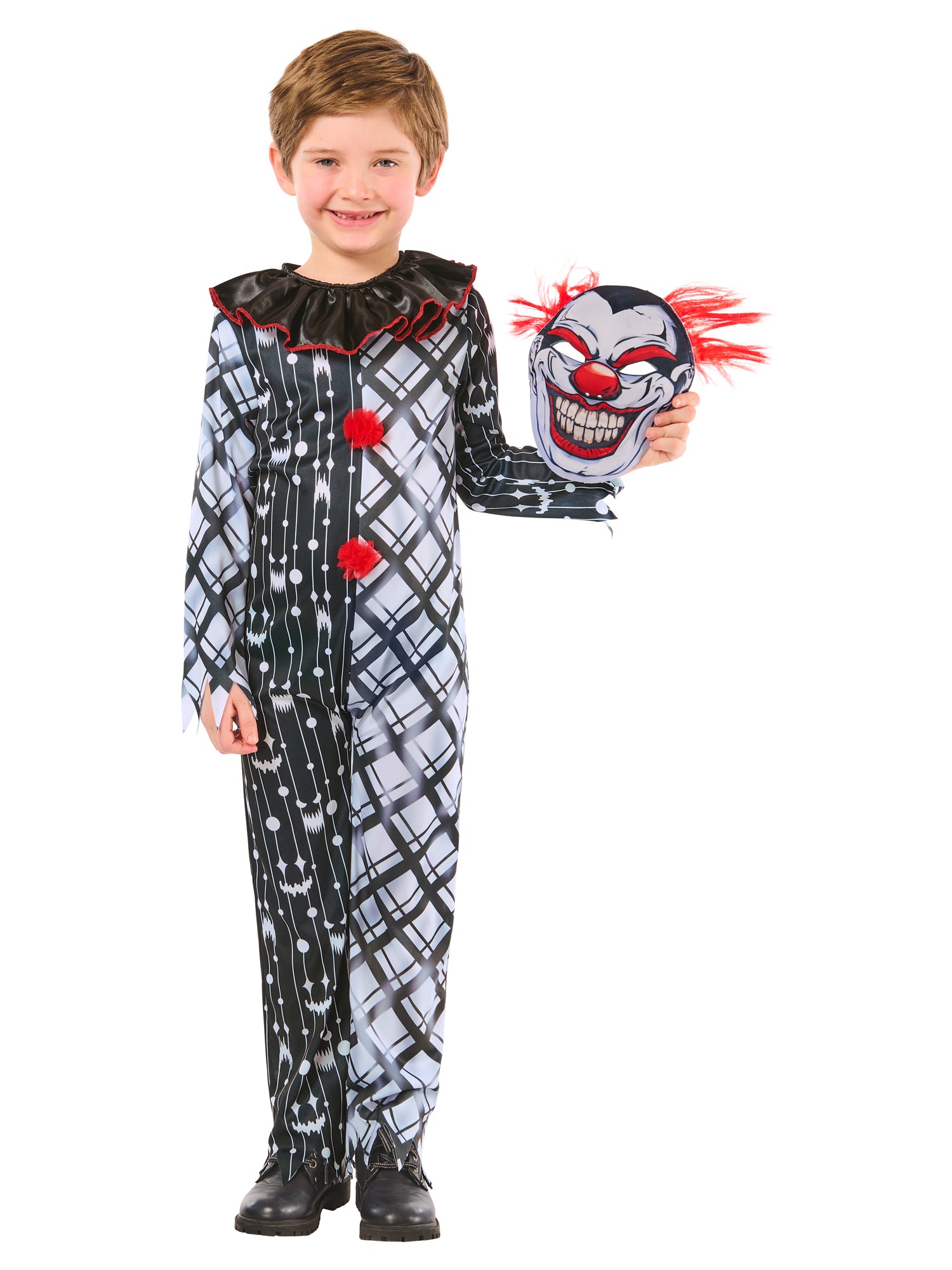 Clown, Muliticoloured, Forum, Kids Costumes, , Side