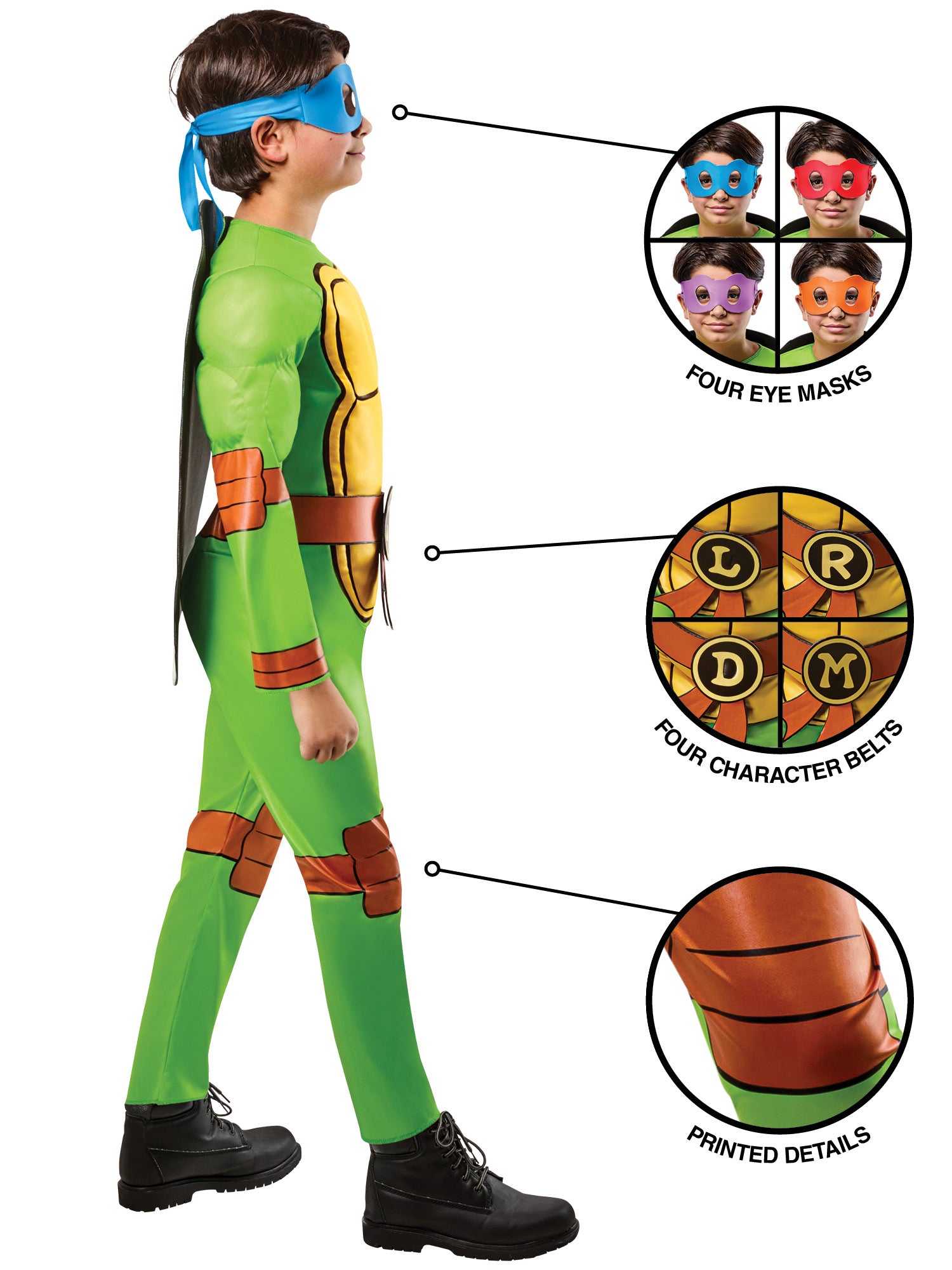 Teenage Mutant Ninja Turtle, TMNT, Paramount - TMNT, Kids Costumes, , Side