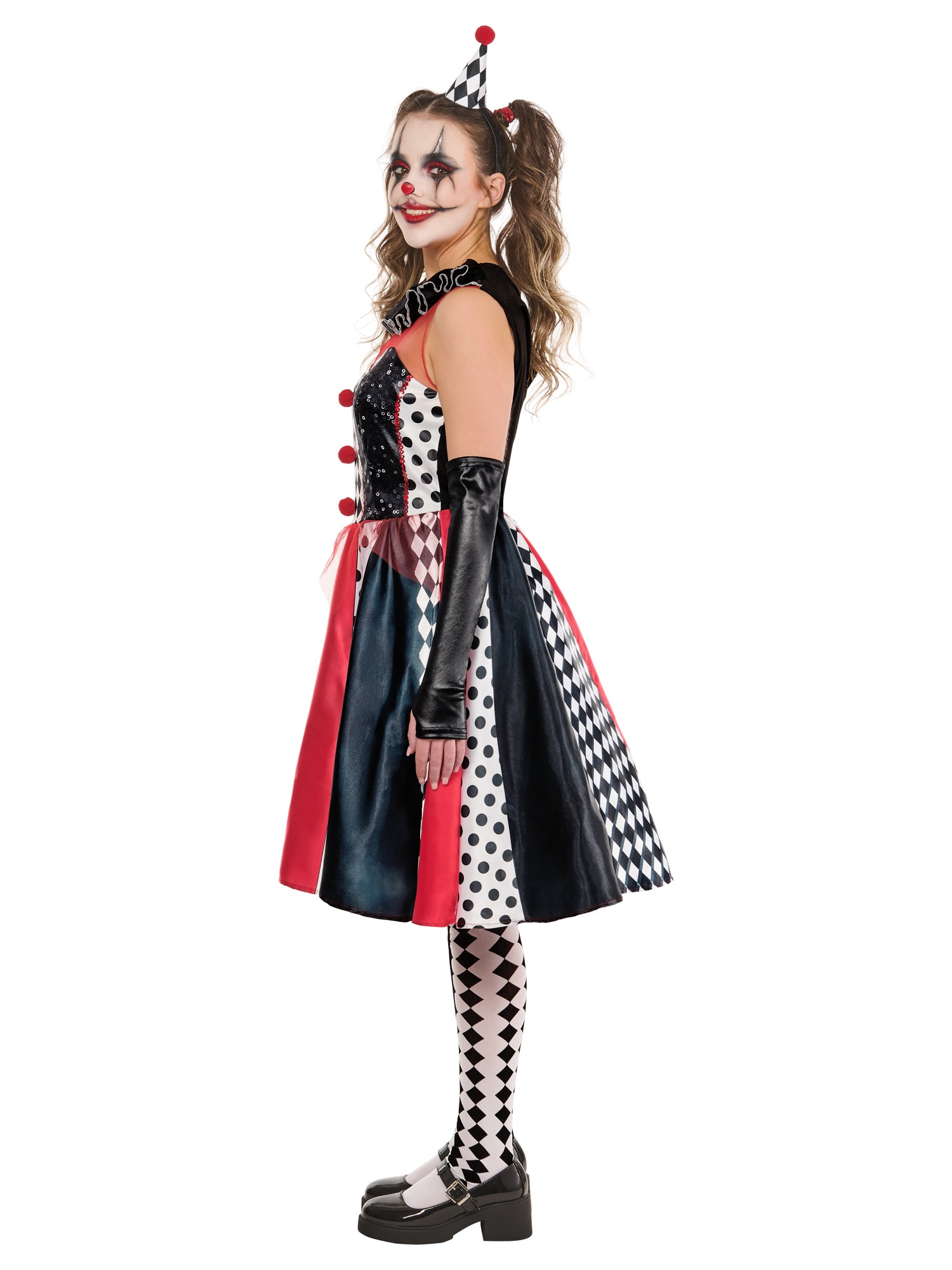 Clown, Muliticoloured, Forum, Adult Costume, , Side