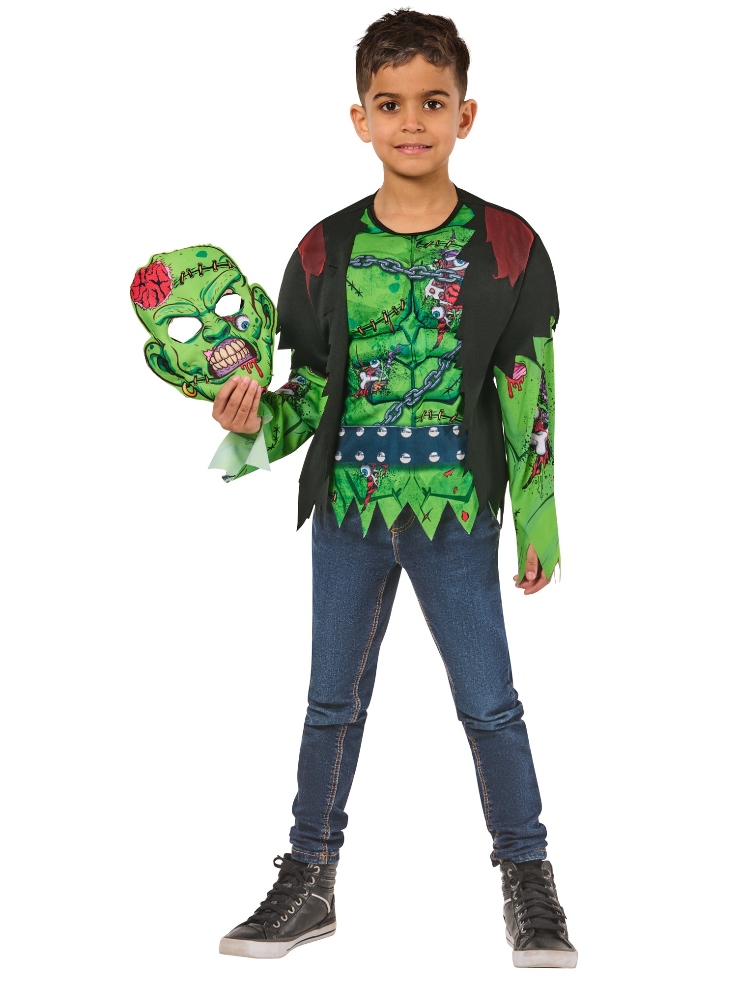 Zombie, Muliticoloured, Forum, Kids Costumes, , Side