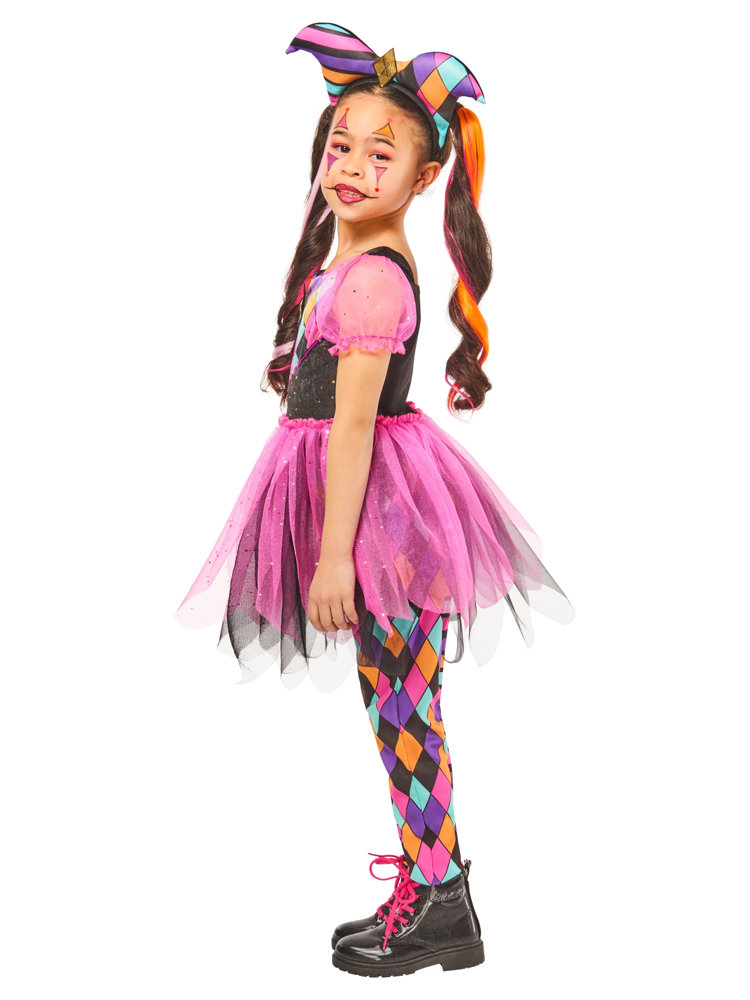 Harlequin, Muliticoloured, Forum, Kids Costumes, , Side