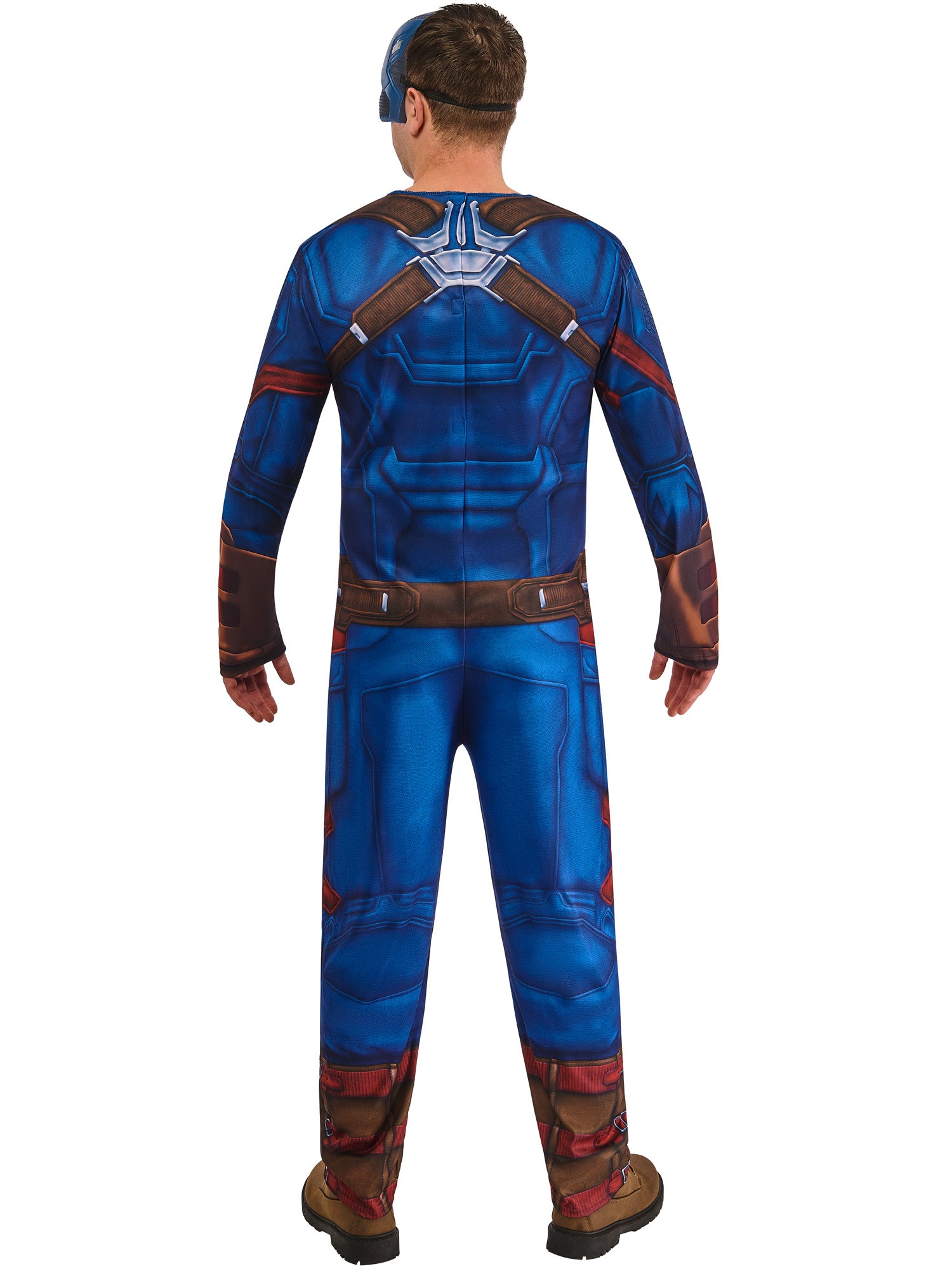Captain America, Marvel Classic, Muliticoloured, Adult Costume, , Back