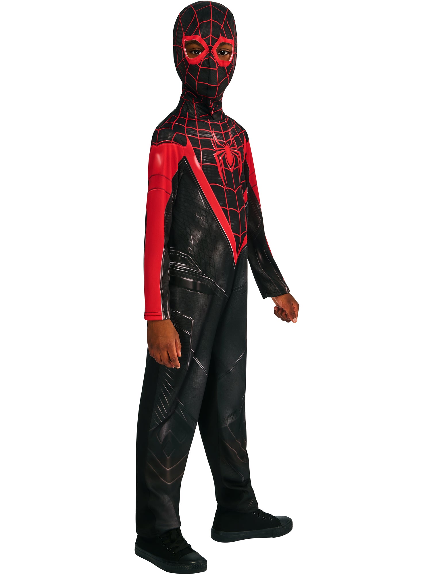 Miles Morales, Spider-man Gamerverse, Muliticoloured, Kids Costumes, , Side