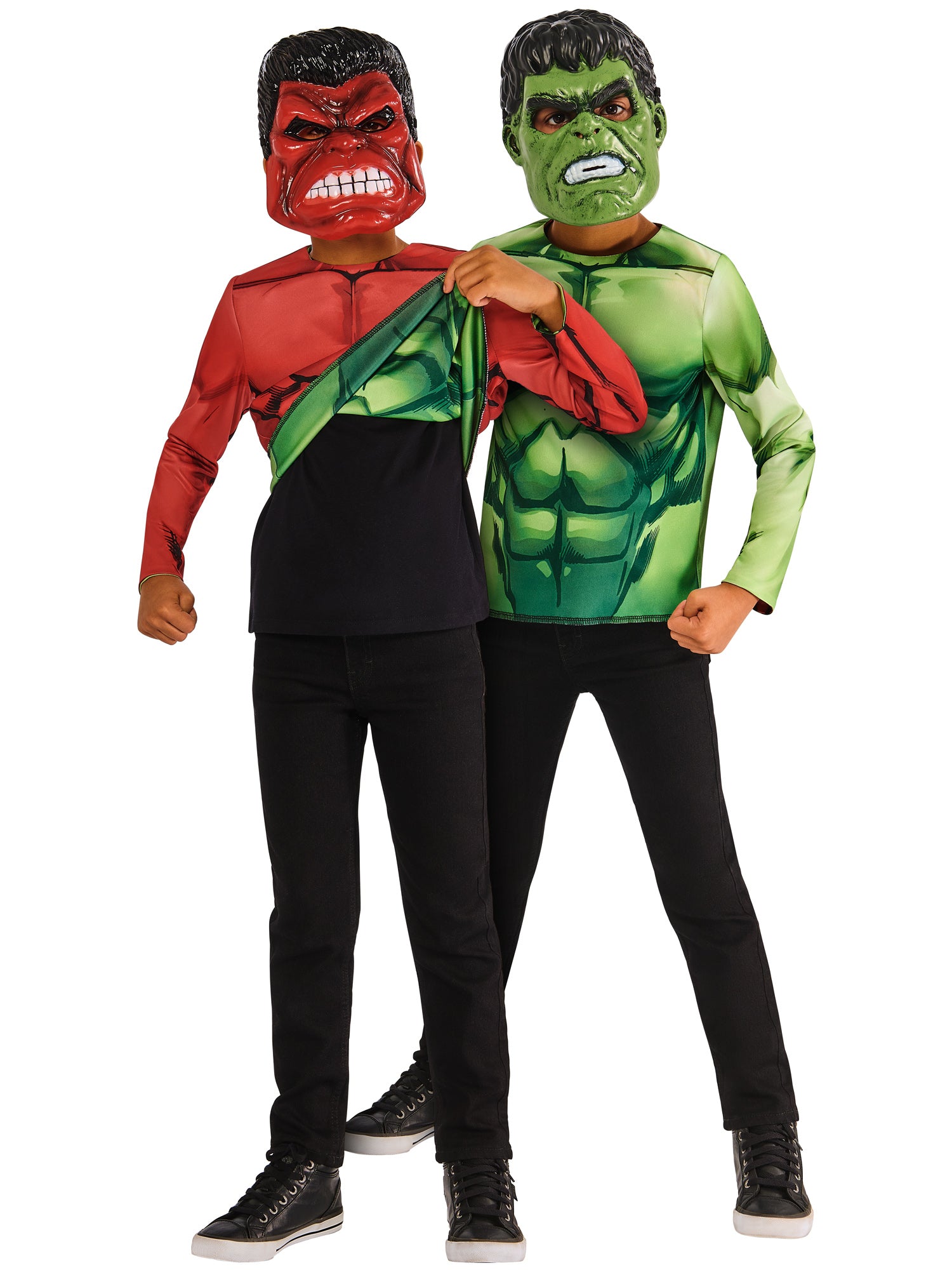 Hulk & Red Hulk, Marvel Classic, Muliticoloured, Kids Costumes, , Front