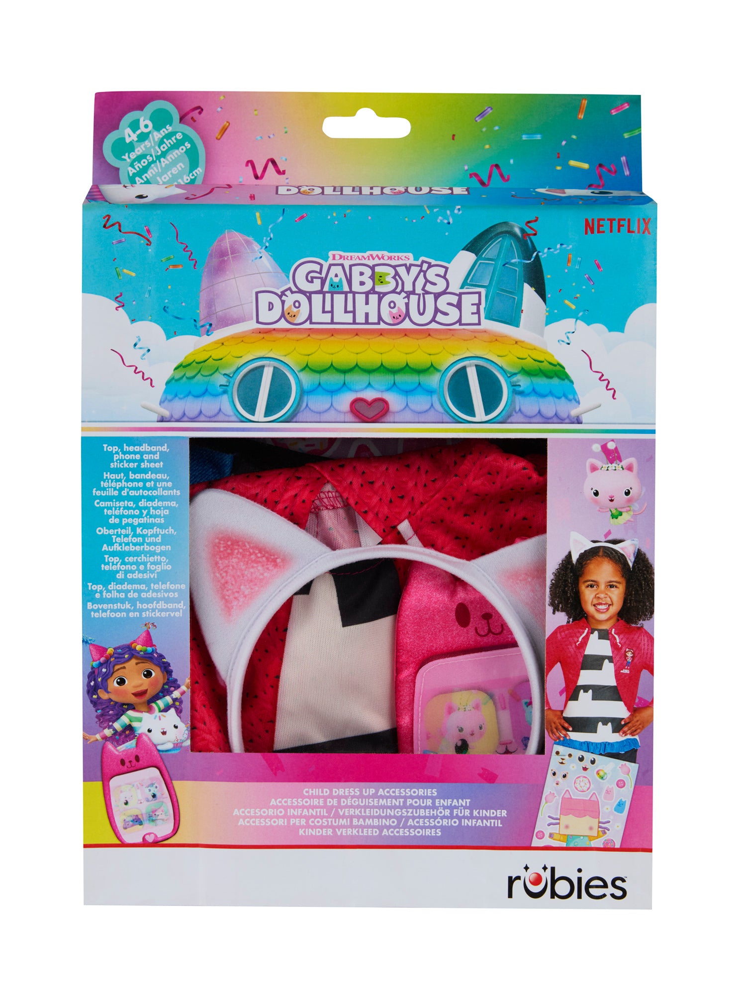 Gabby, Gabby's Dollhouse, Multicoloured, Kids Costumes, , Back