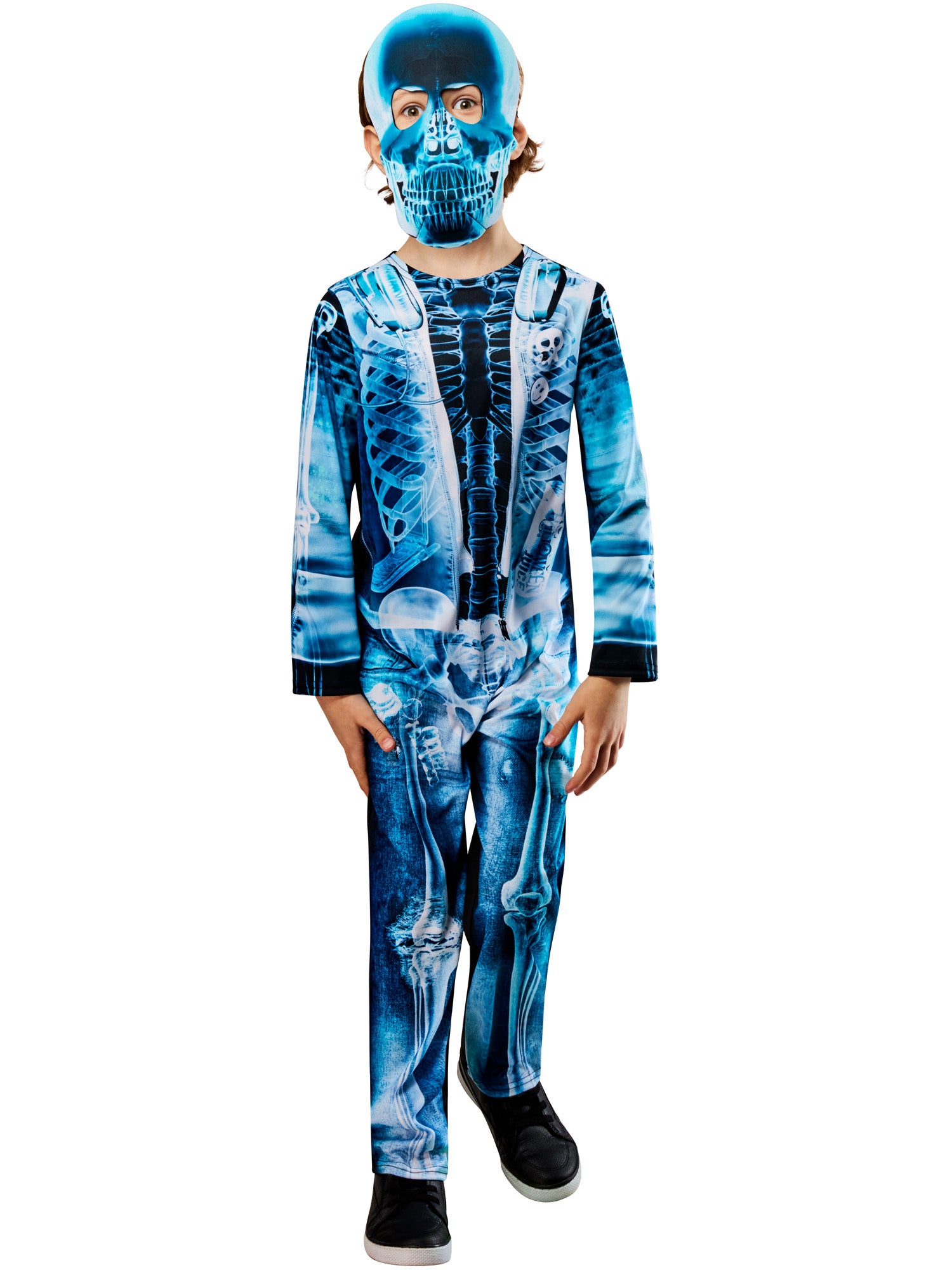 Skeleton, Generic, Muliticoloured, Kids Costumes, , Side