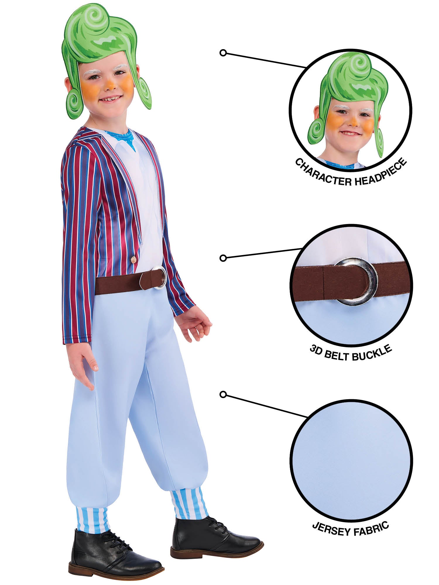 Oompa-Loompa, Wonka, Multicoloured, Kids Costumes, , Side