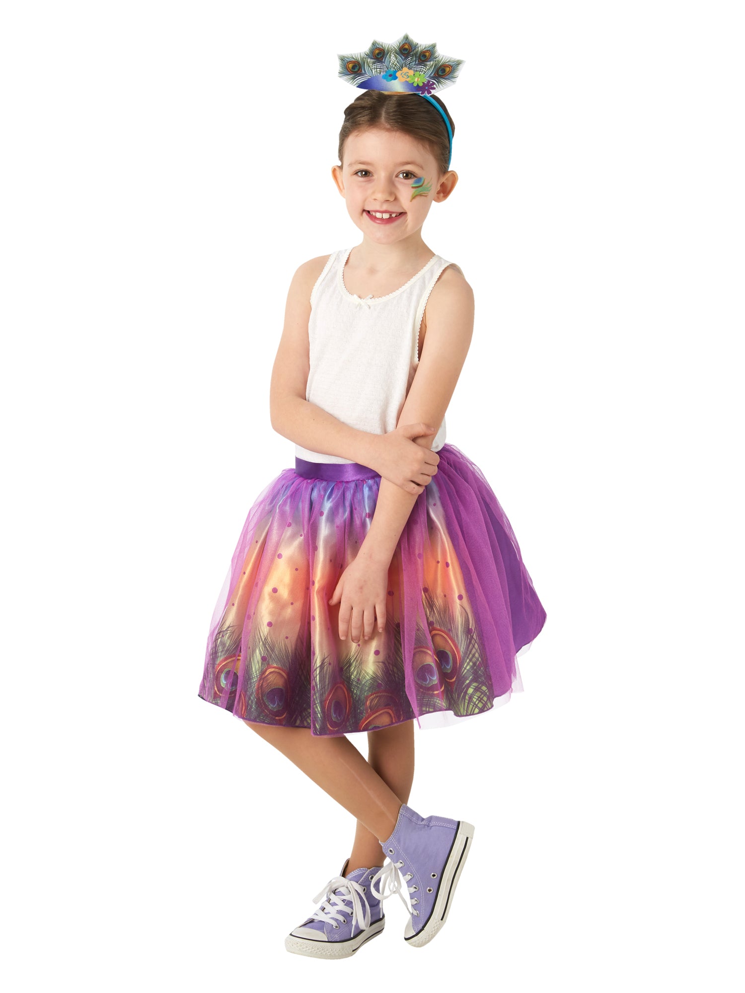 Peacock, Multi, Forum, Kids Costumes, One Size, Front