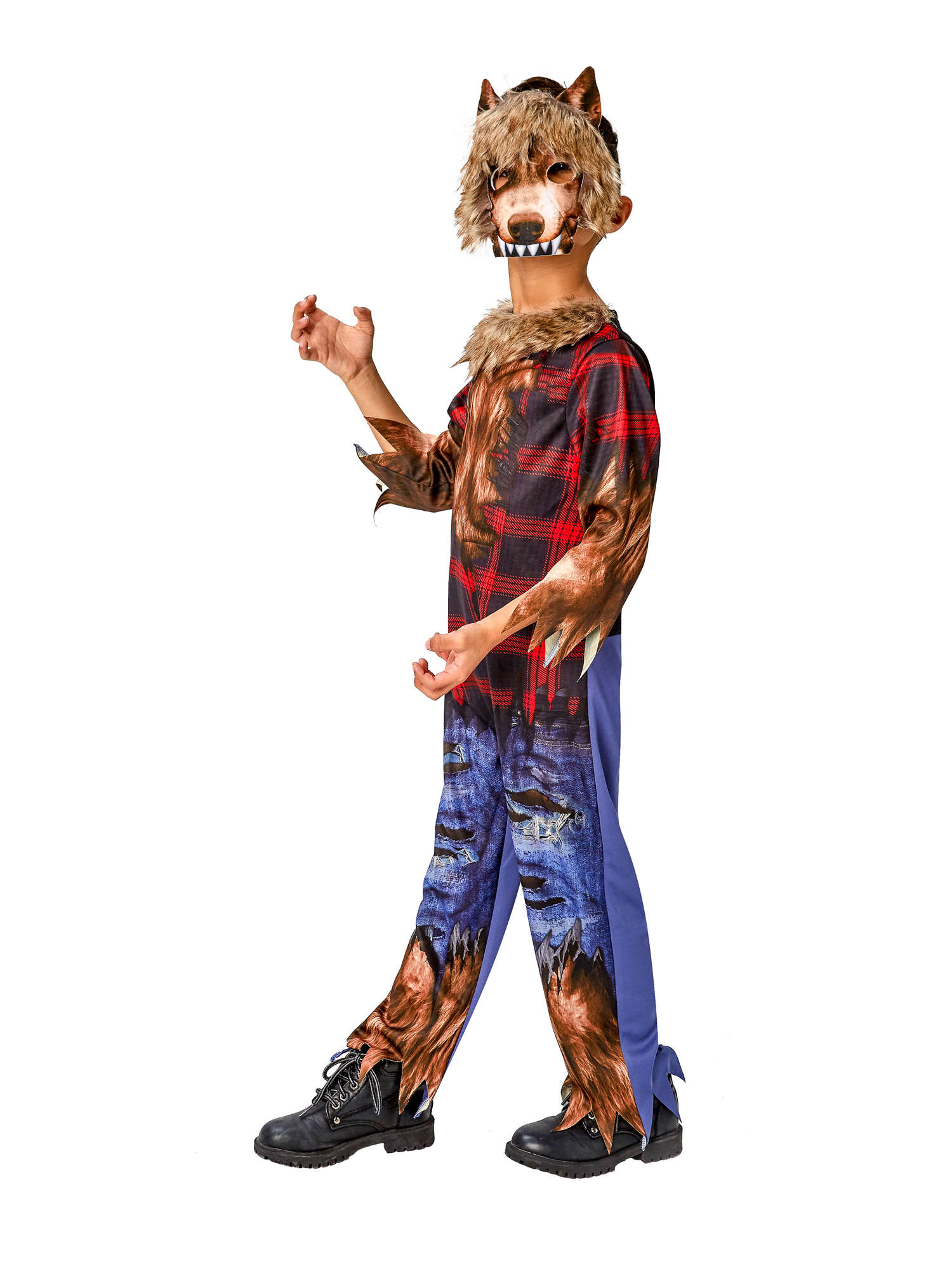 Werewolf, Multi, Forum, Kids Costumes, Extra Large, Back