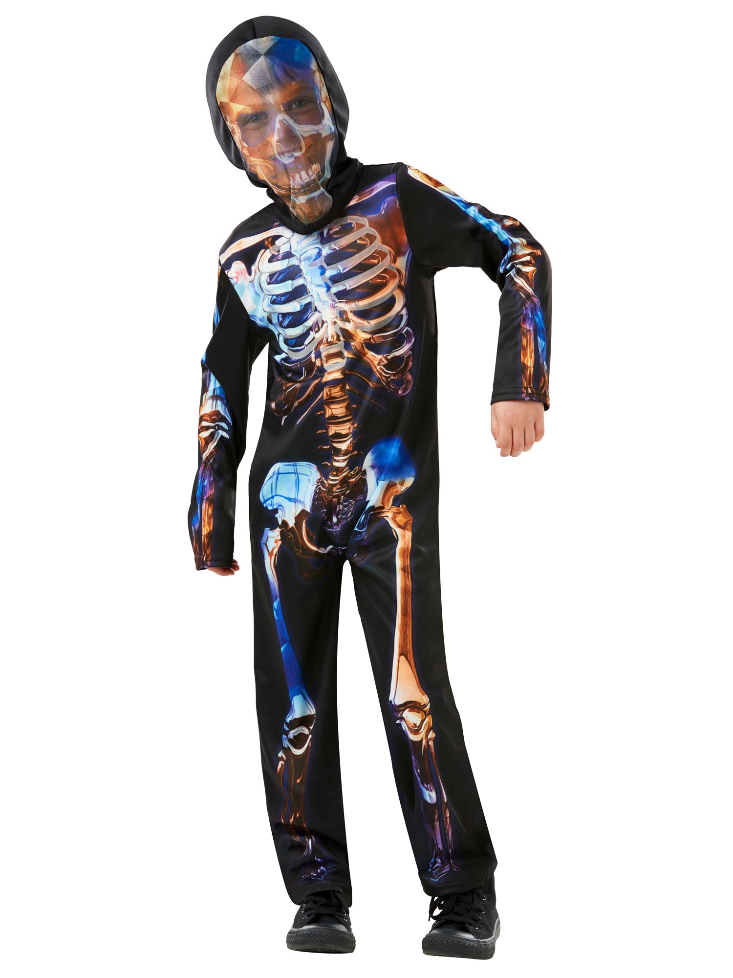 Skeleton, Multi, Forum, Kids Costumes, Extra Large, Front