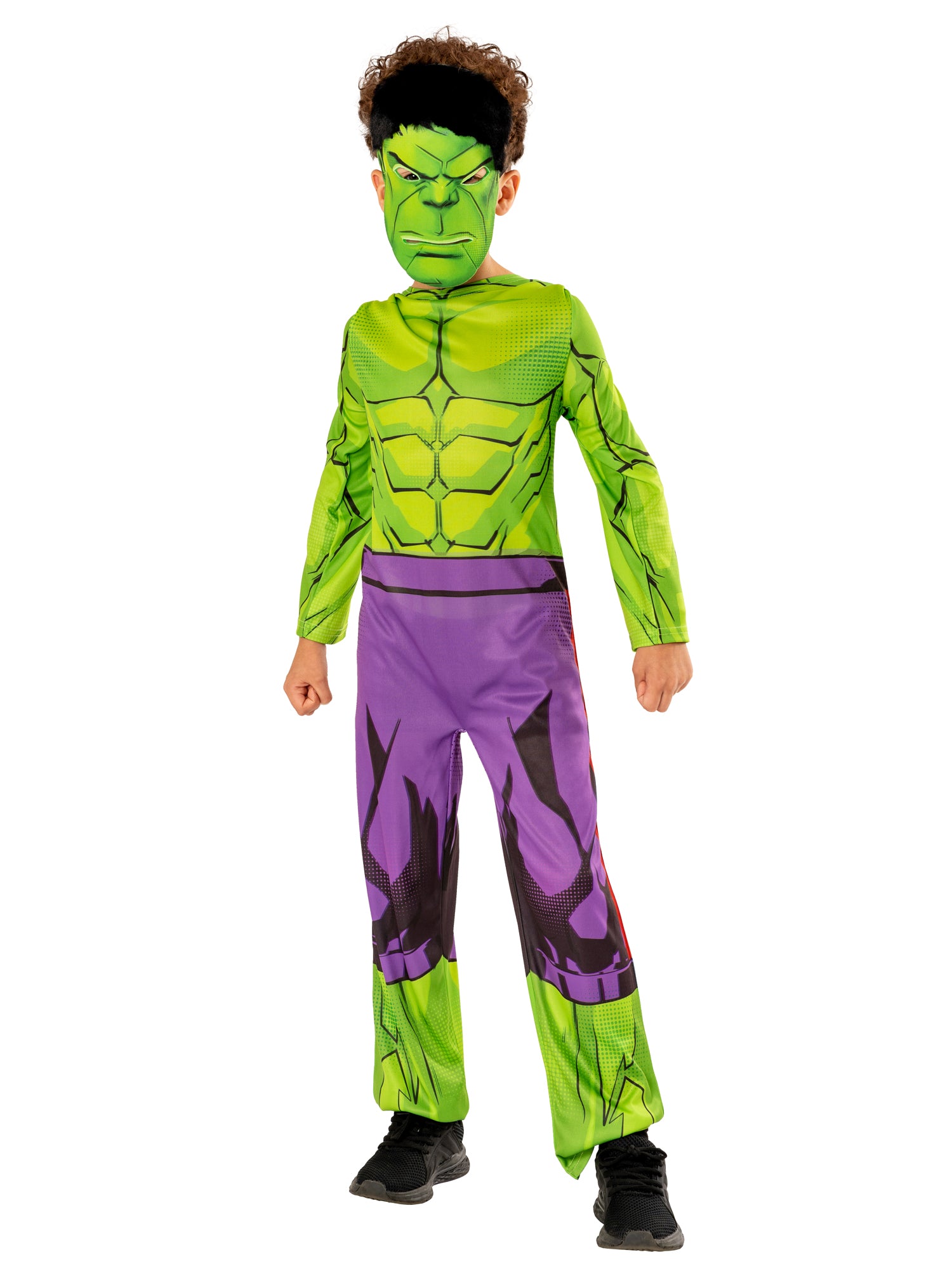 The Incredible Hulk, Avengers, Green, Disney - Marvel, Kids Costumes, 7-8 years, Front