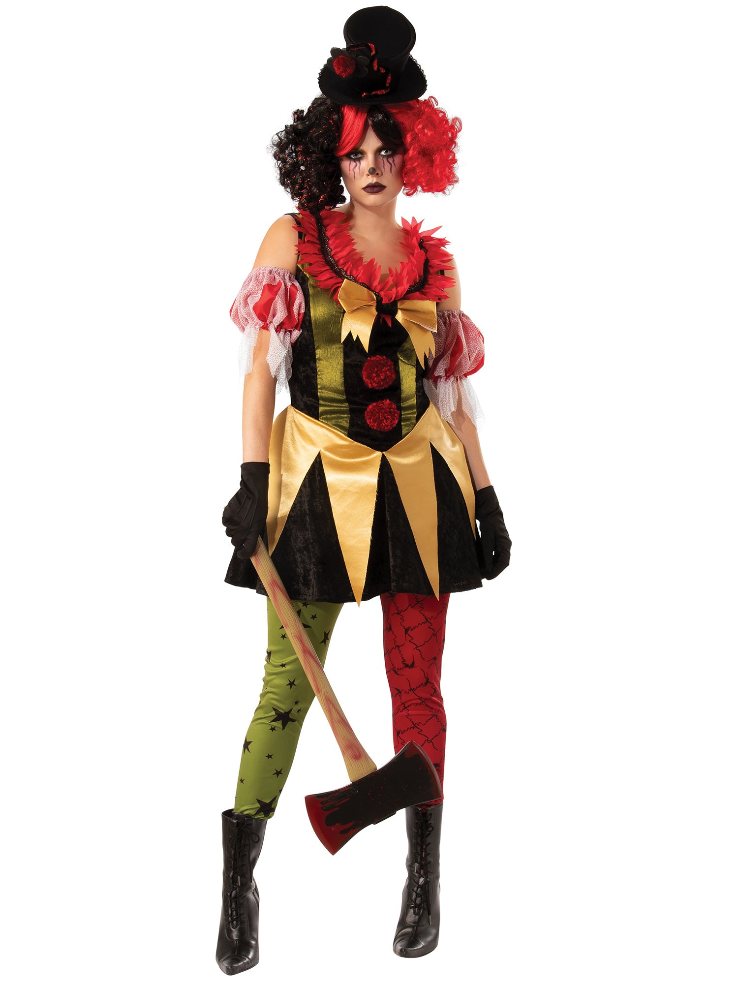 Clown, Muliticoloured, Forum, Adult Costume, , Front