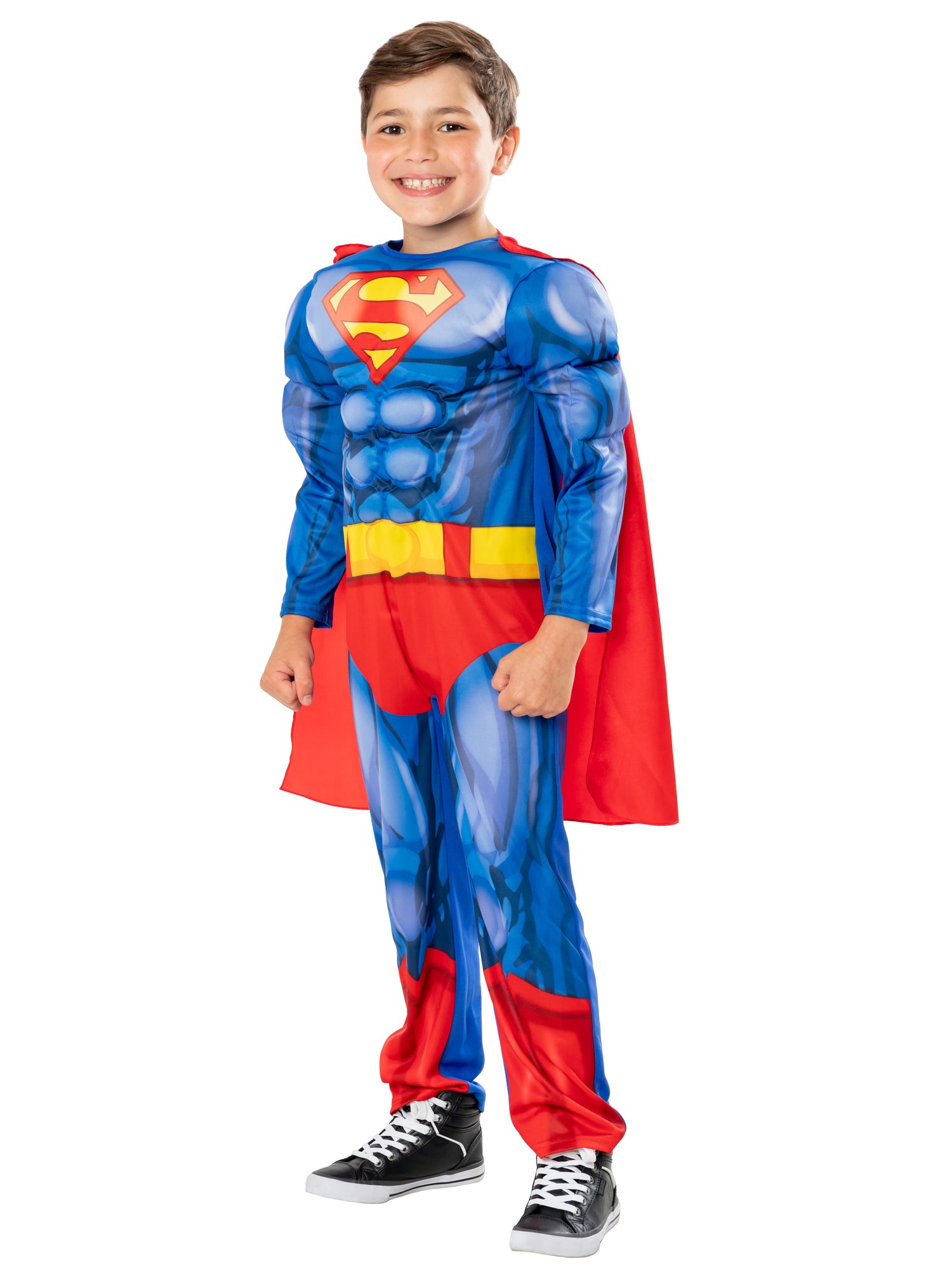 Superman, blue, WB DC Comics, Kids Costumes, 7-8 years, Front