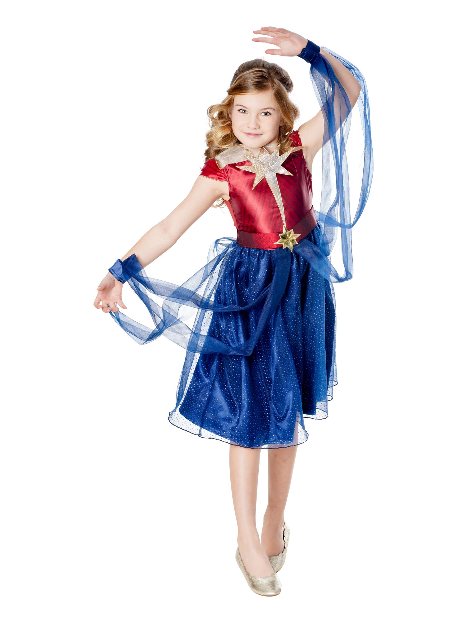 Captain Marvel, The Marvels, Muliticoloured, Disney - Marvel, Kids Costumes, , Front