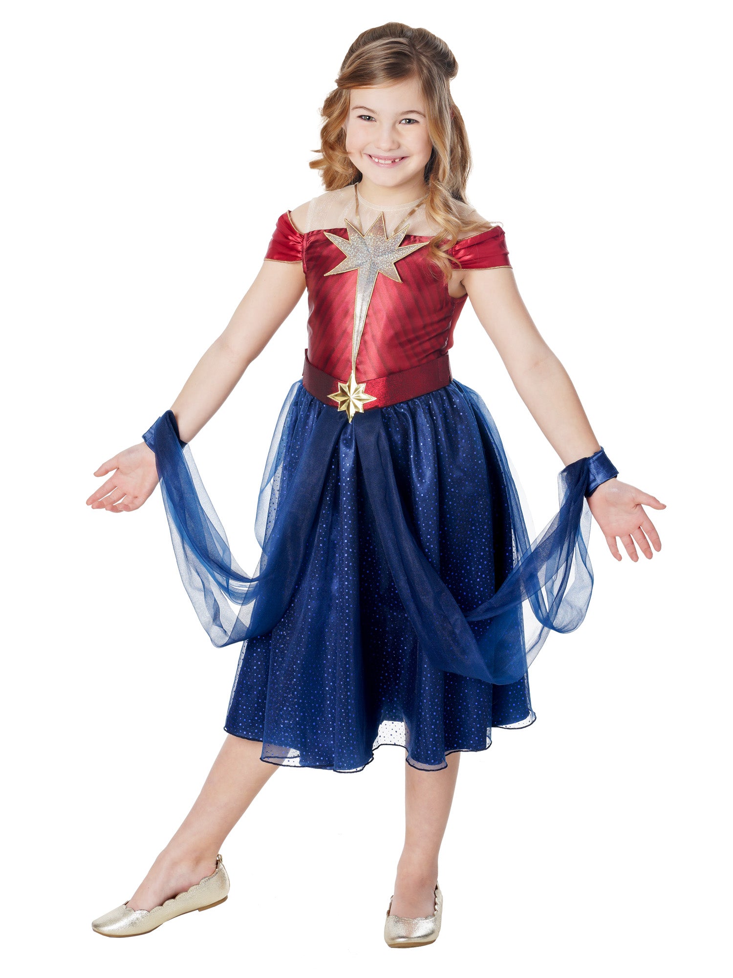 Captain Marvel, The Marvels, Muliticoloured, Disney - Marvel, Kids Costumes, , Side