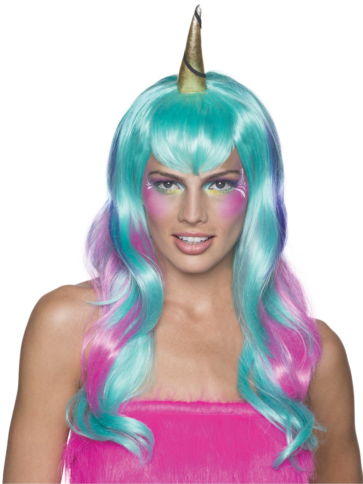 Wig, multi-colored, Forum, Wigs, One Size, Back