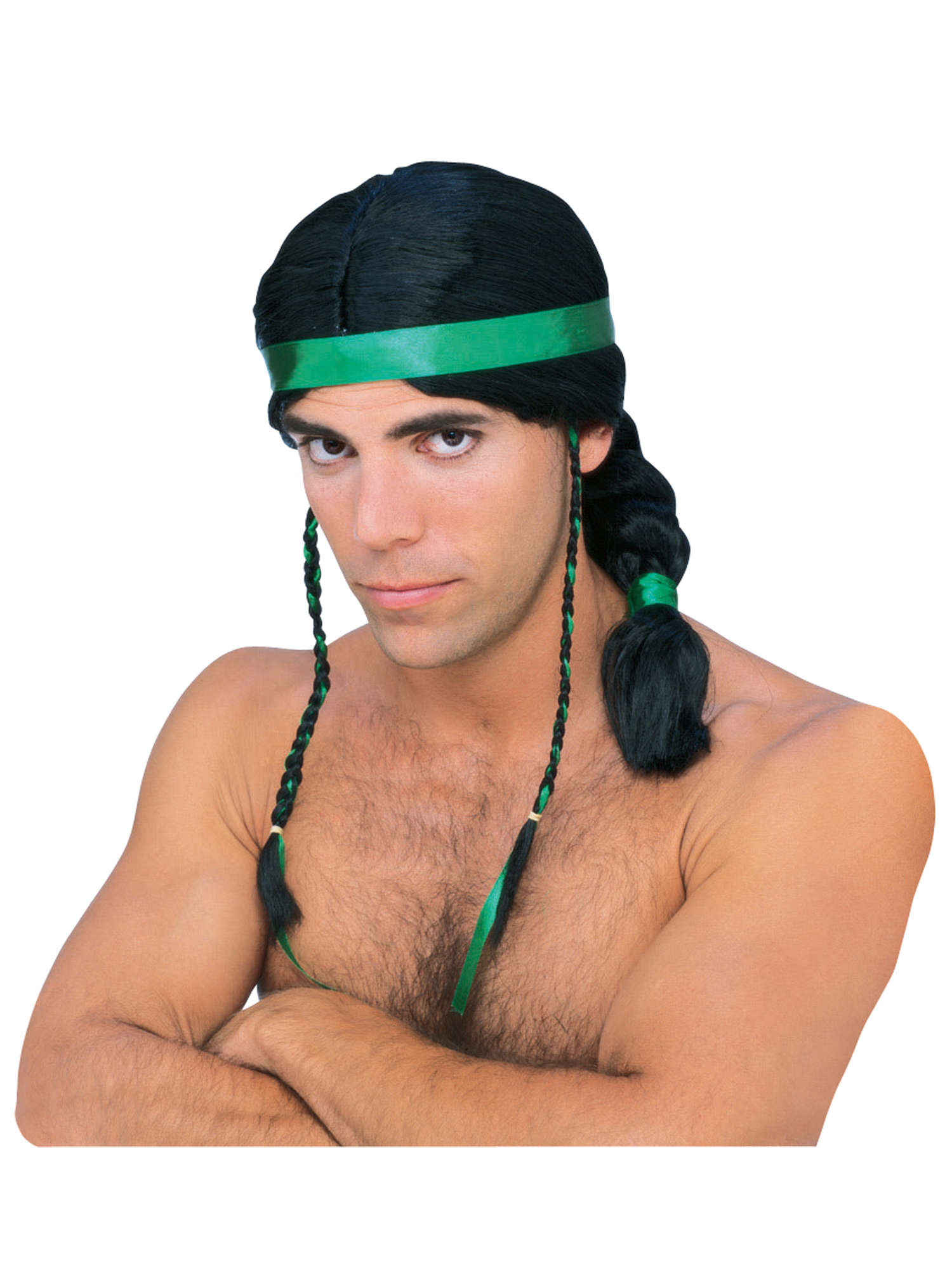 Native American, Black, Generic, Wigs, , Front