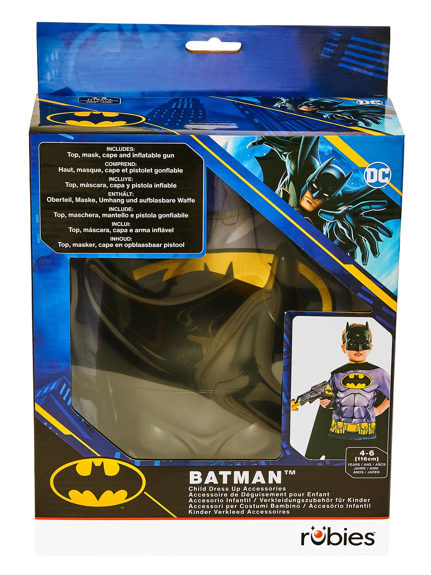 Batman, Batman, Muliticoloured, Kids Costumes, , Back