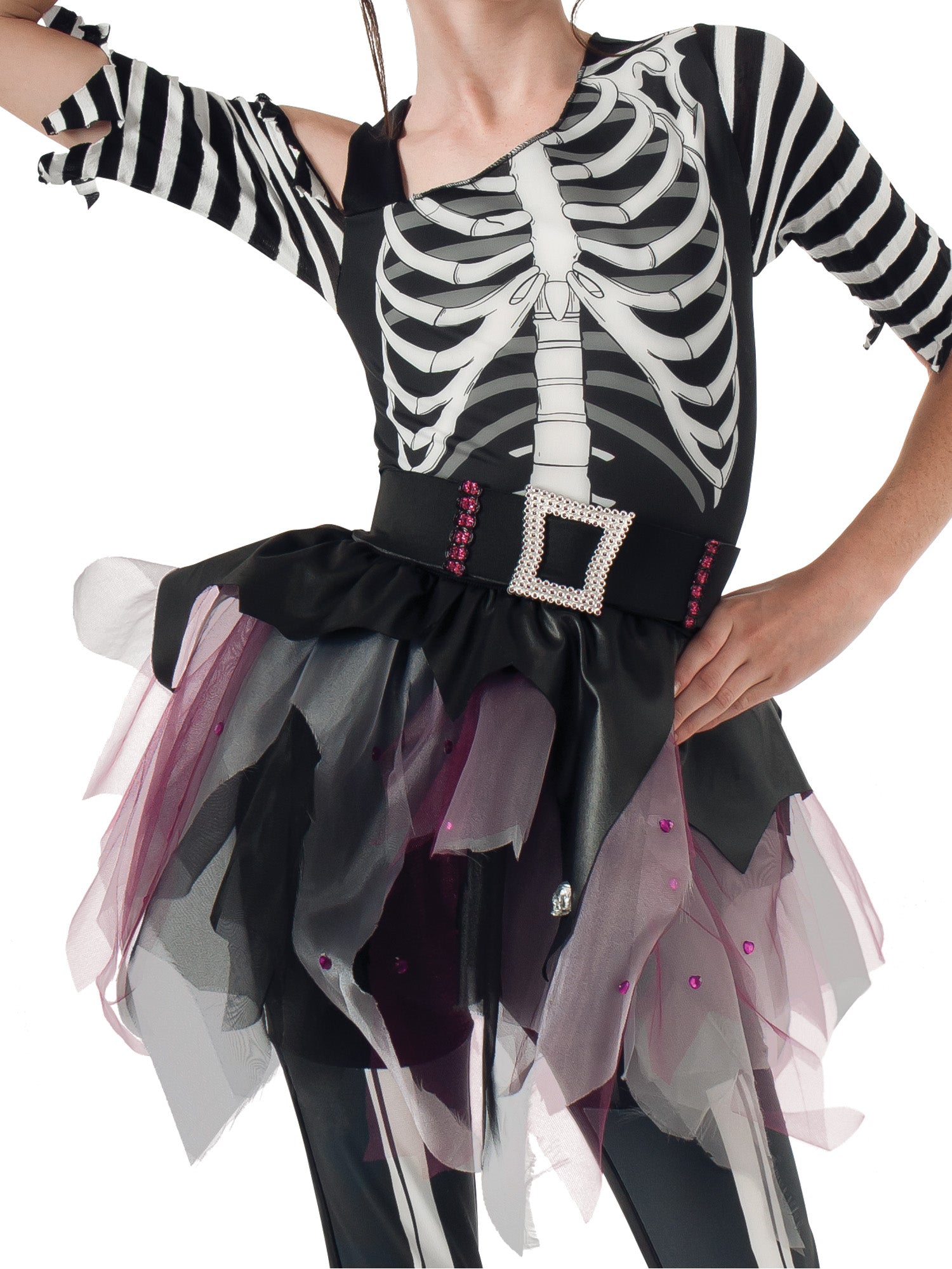 Skeleton, Multi, Forum, Kids Costumes, L, Back