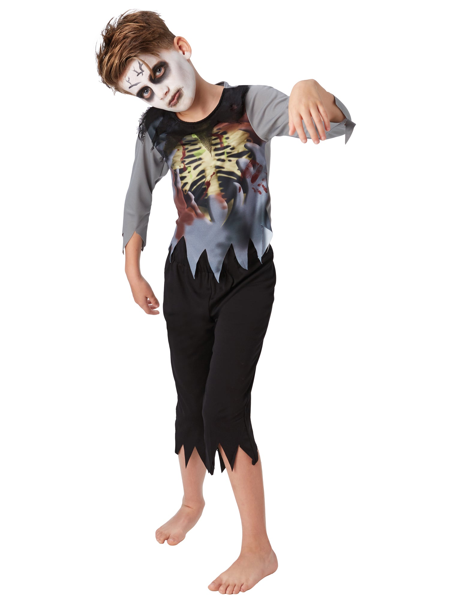 Zombie, Multi, Forum, Kids Costumes, Medium, Front