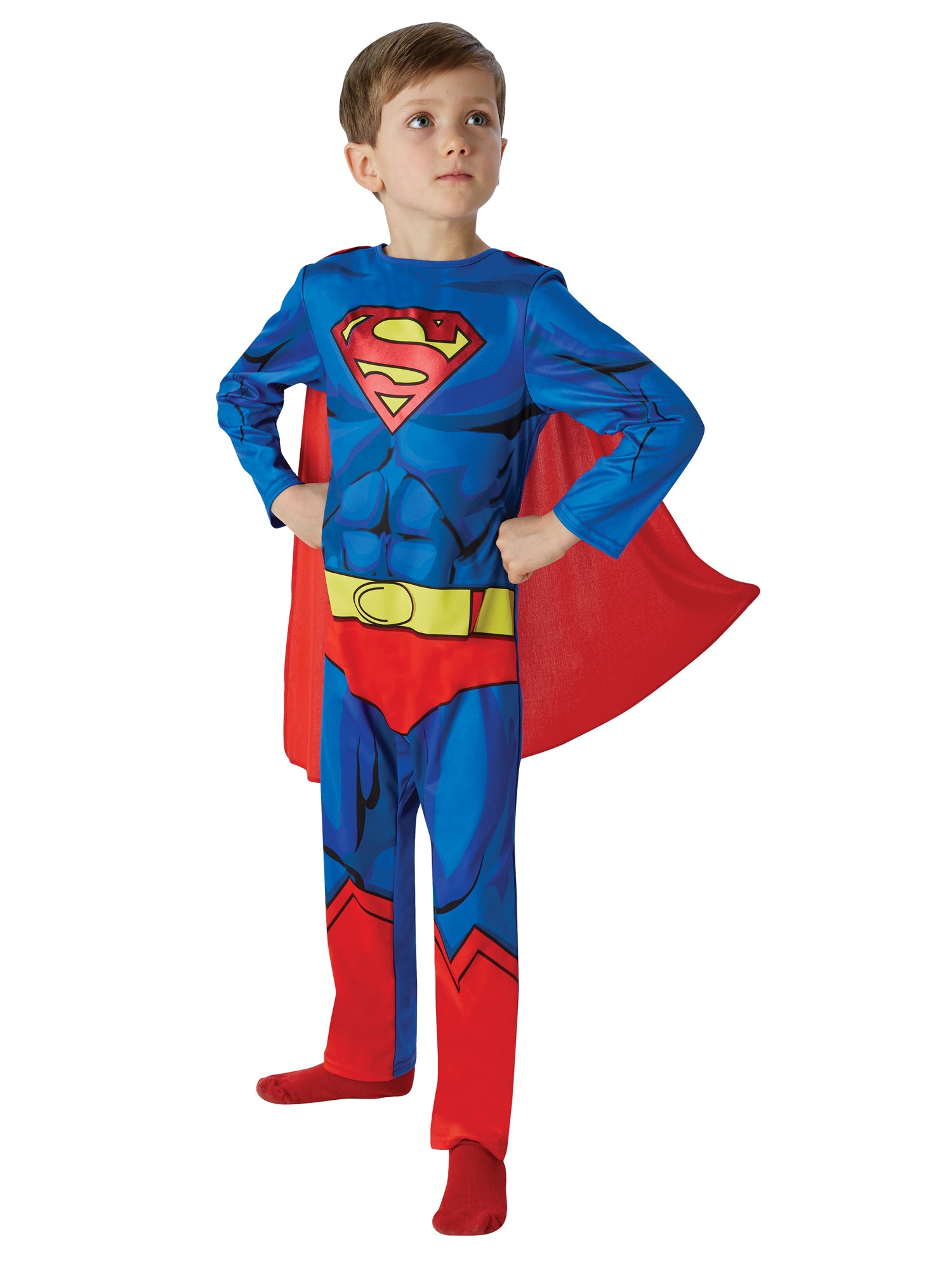 Superman, Multi, WB DC Comics, Kids Costumes, Small, Back