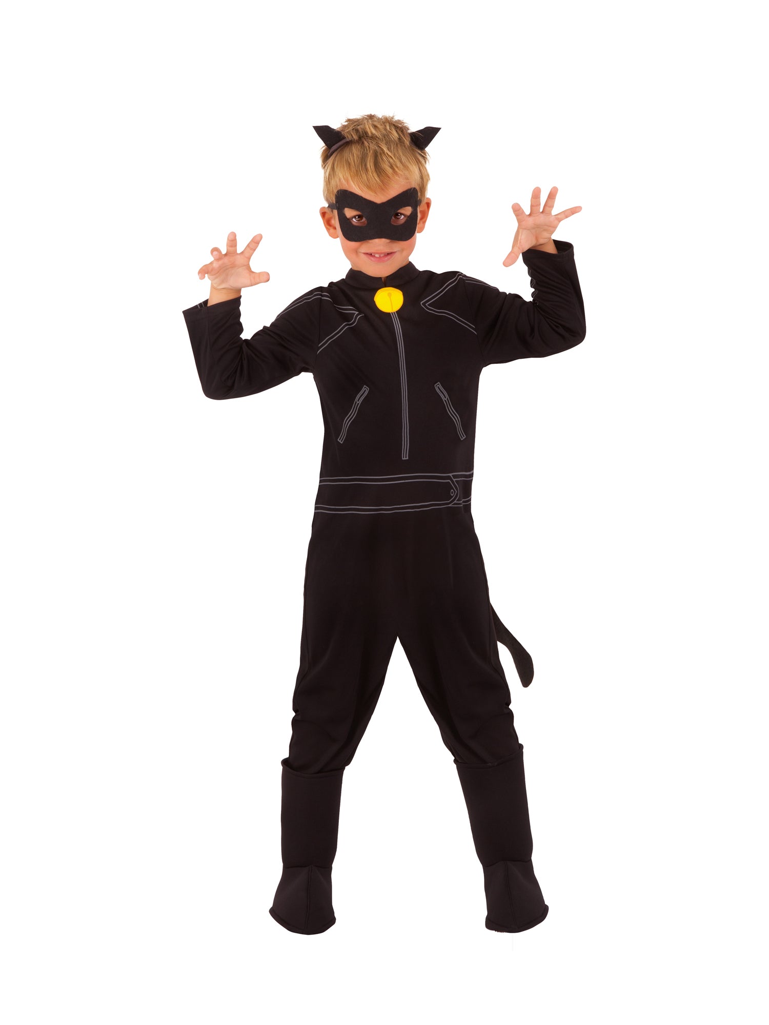 Cat Noir, Multi, Miraculous, Kids Costumes, Large, Front