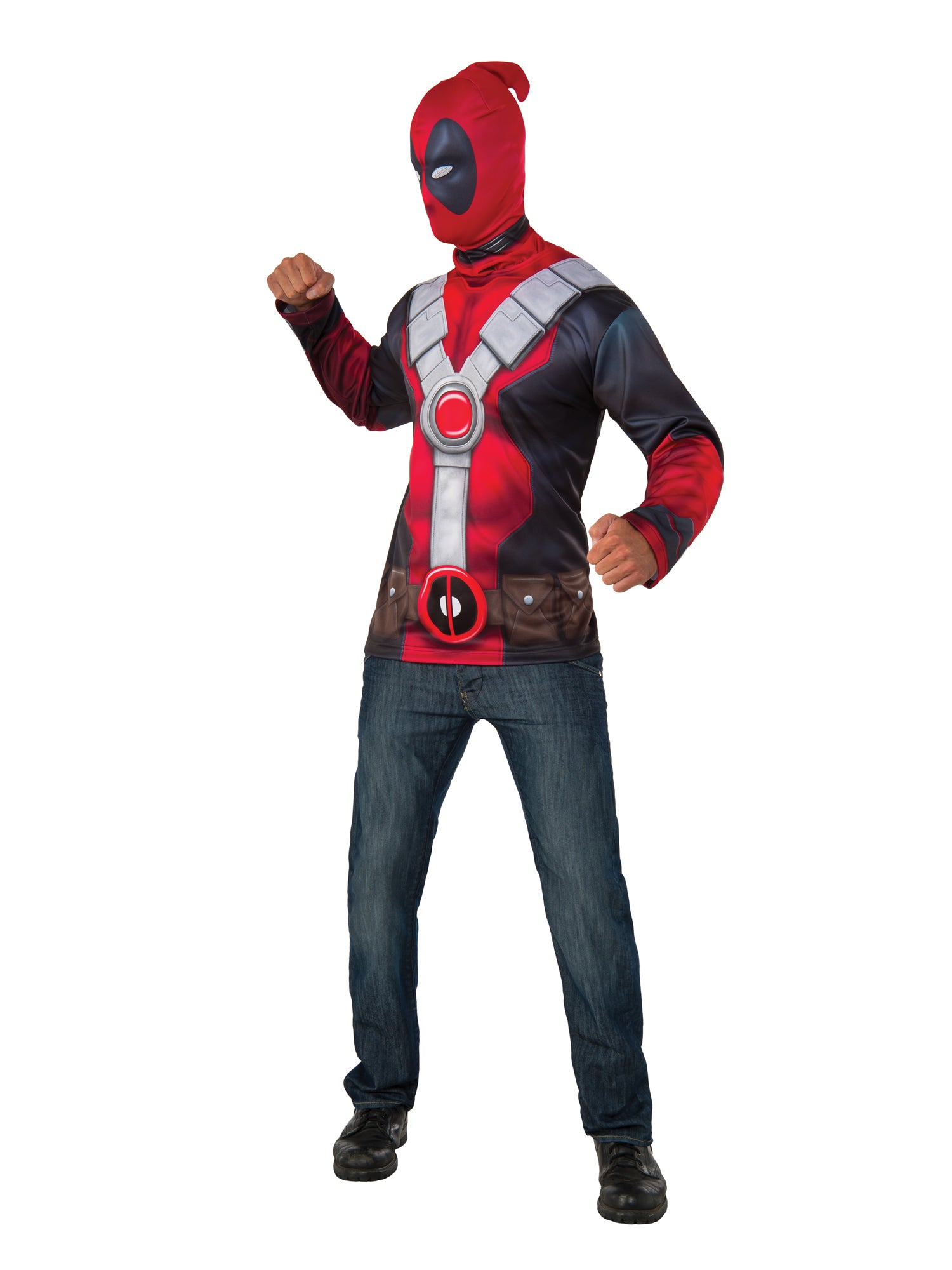 Deadpool, Deadpool, Multi, Marvel, Adult Costume, Standard, Front