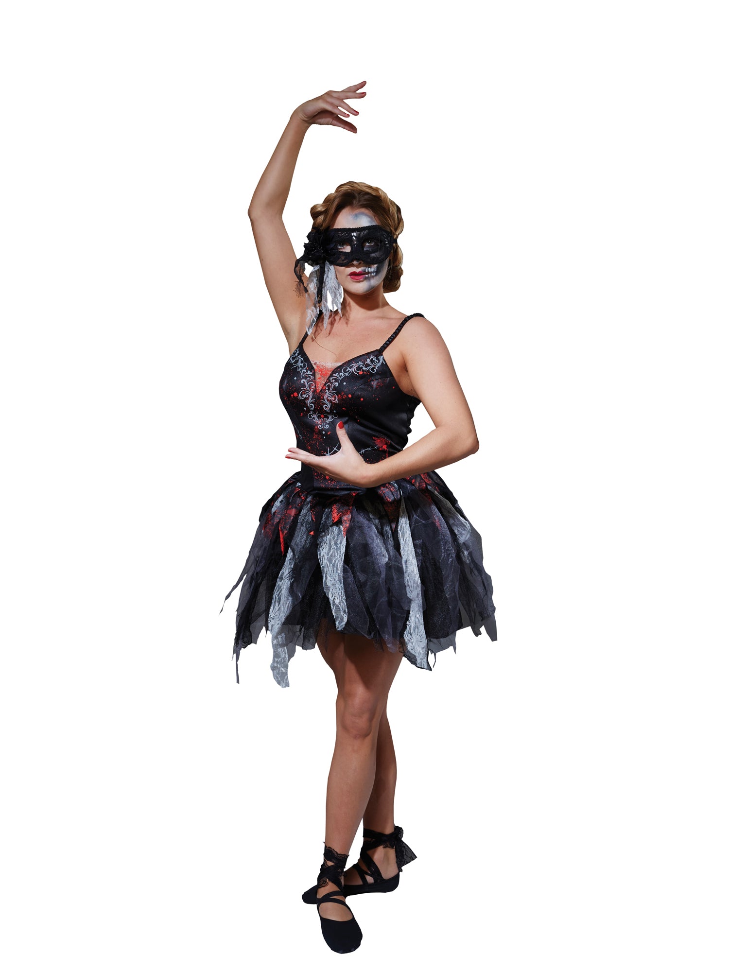 Zombie Ballerina, Multi, Forum, Adult Costume, Extra Small, Back