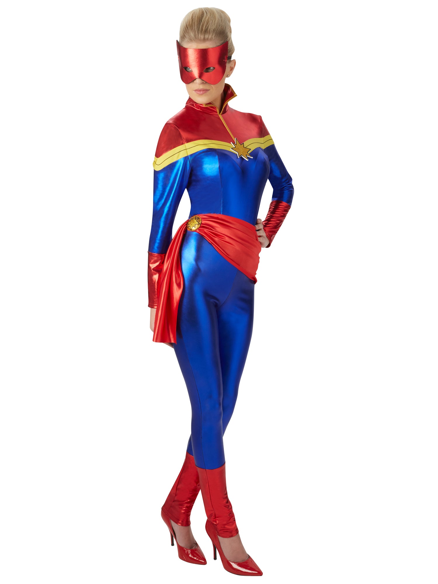 Captain Marvel, Avengers, Multi, Disney - Marvel, Adult Costume, Extra Small, Front