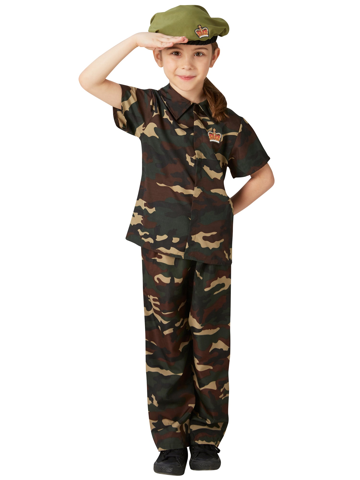 Army, Multi, Forum, Kids Costumes, Large, Back