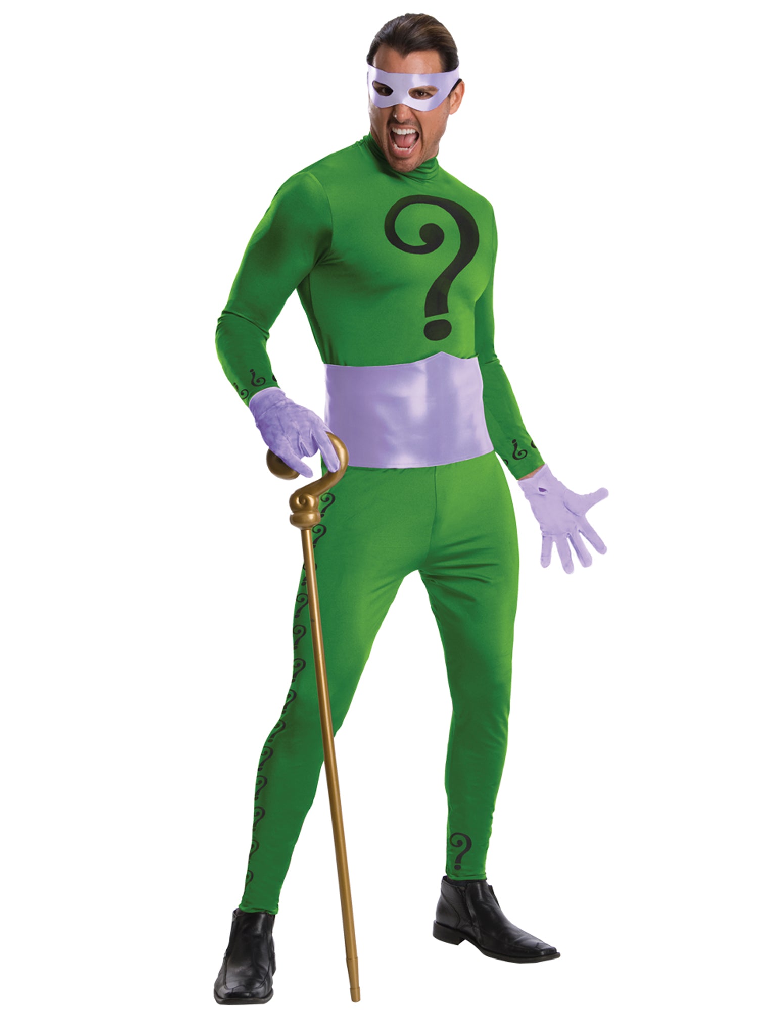 Riddler, 1966, 1966 Batman, 1966, Multi, DC, Adult Costume, Extra Large, Front