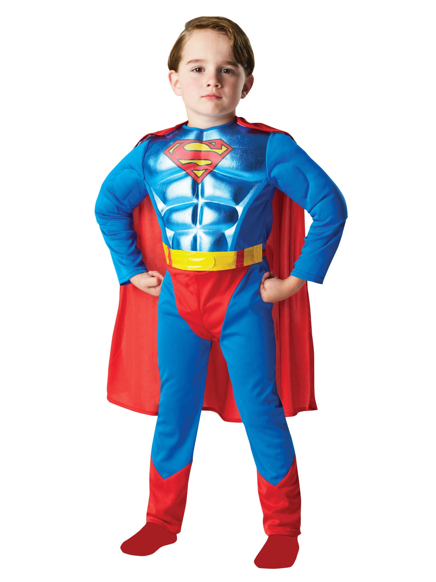 Superman, Multi, WB DC Comics, Kids Costumes, Small, Front