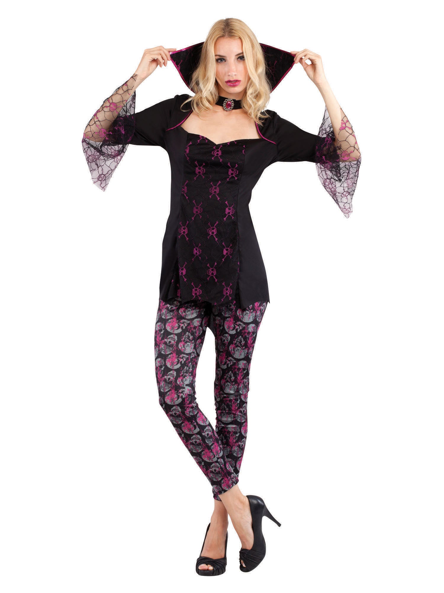 Vampire, Multi, Forum, Adult Costume, STD UK Size 10 -14, Front