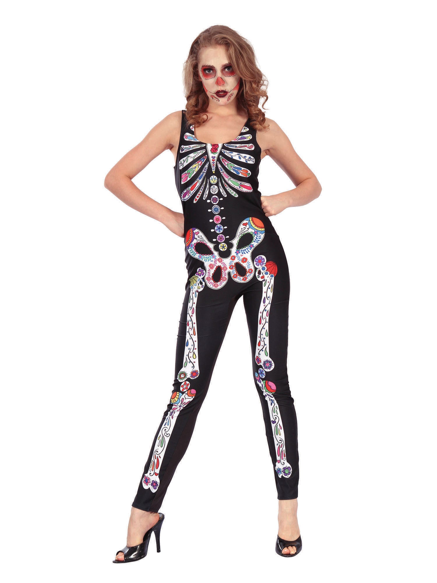 Day Of The Dead, Multi, Generic, Adult Costume, Standard, Front