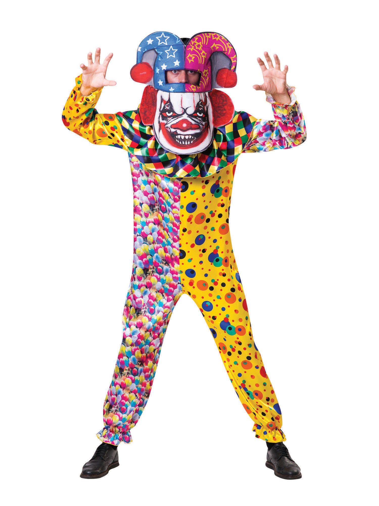 Clown, Multi, Forum, Adult Costume, Standard, Front