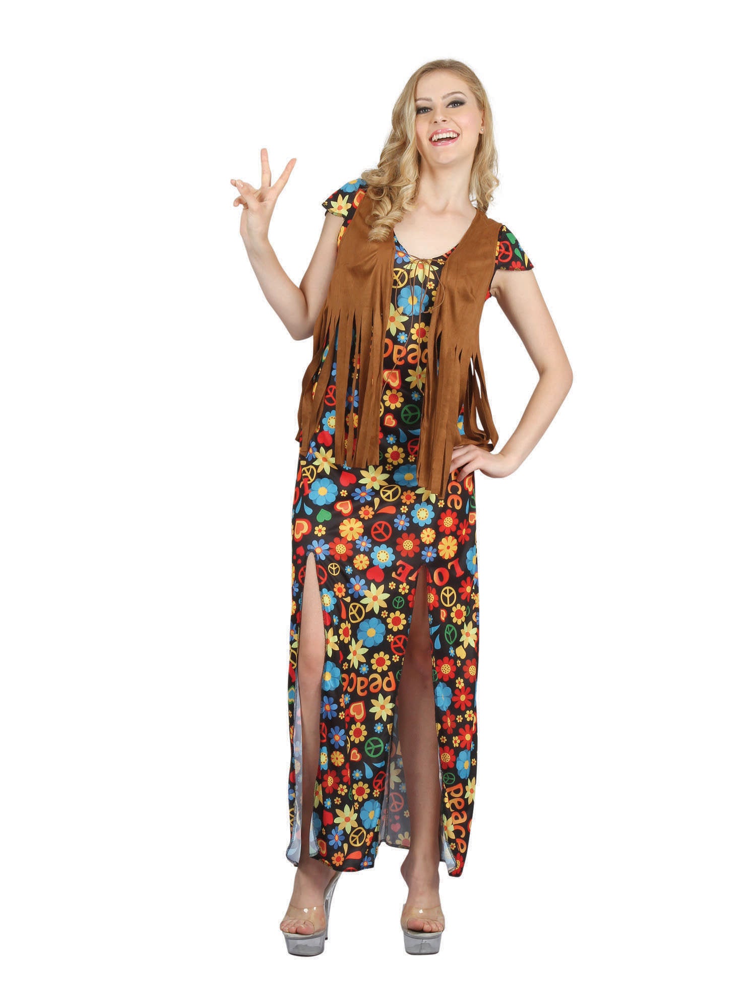 Hippie, Multi, Forum, Adult Costume, Standard, Front