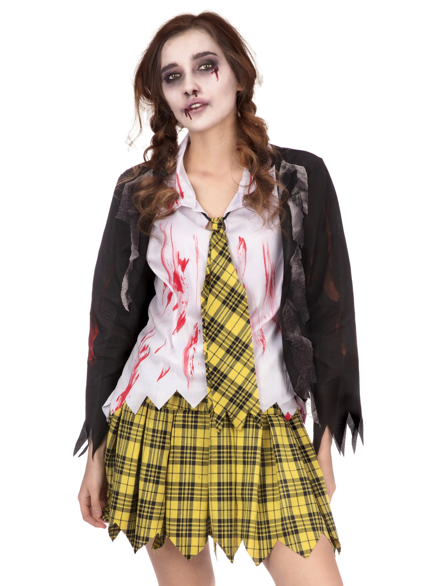 Zombie Schoolgirl, Multi, Forum, Adult Costume, Small, Back