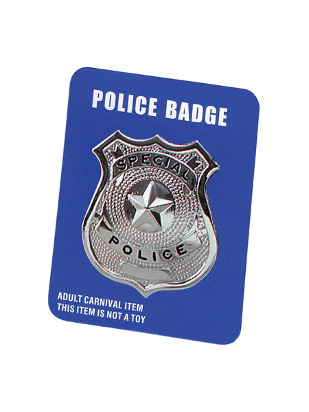 Metal Police Badge Costume Accessory