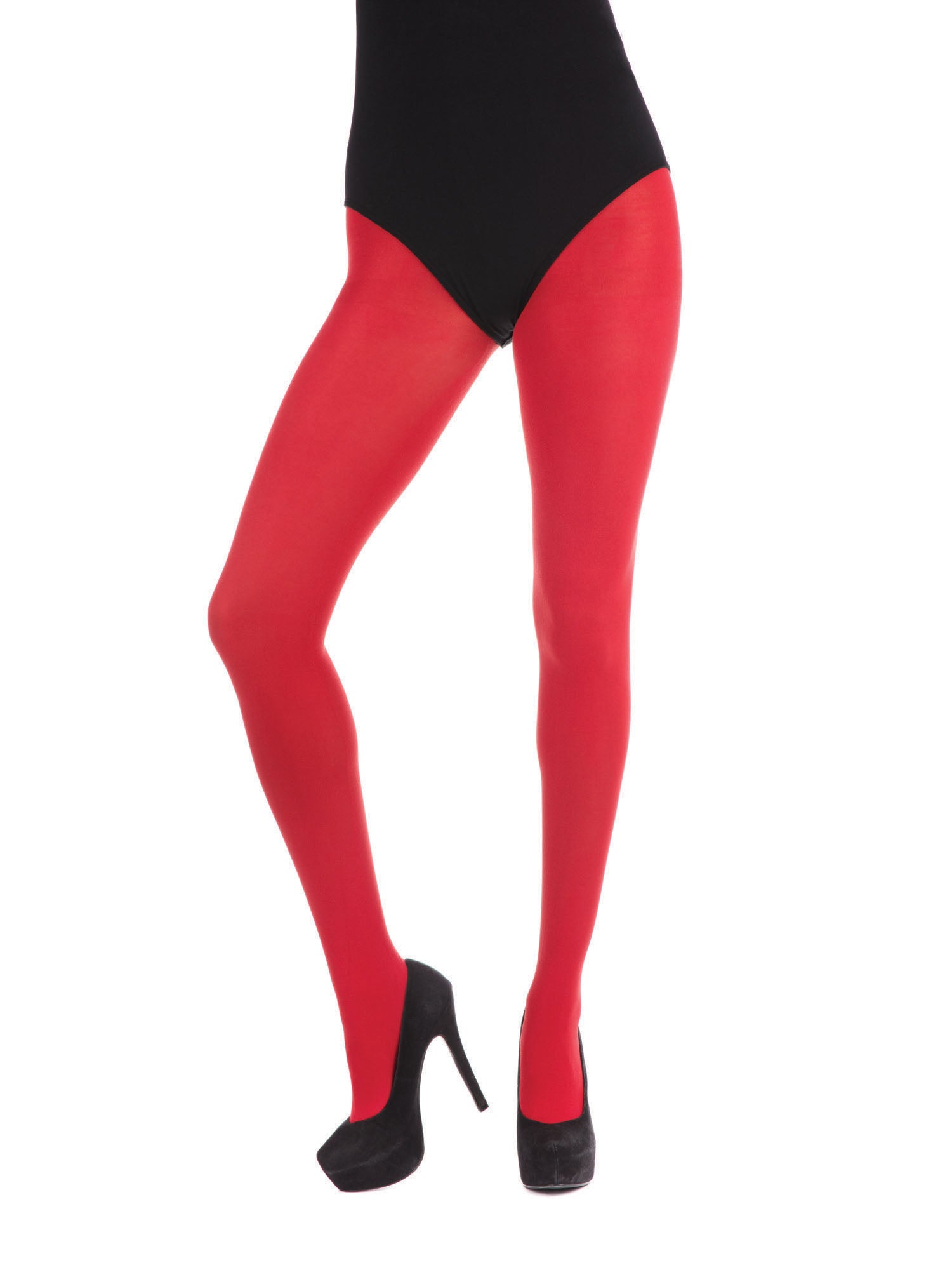 Tights, Red, Tights, Accessories, One Size, Back