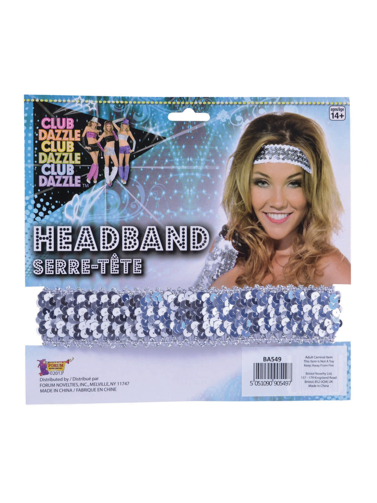 Flapper, Silver, Forum, Accessories, One Size, Front