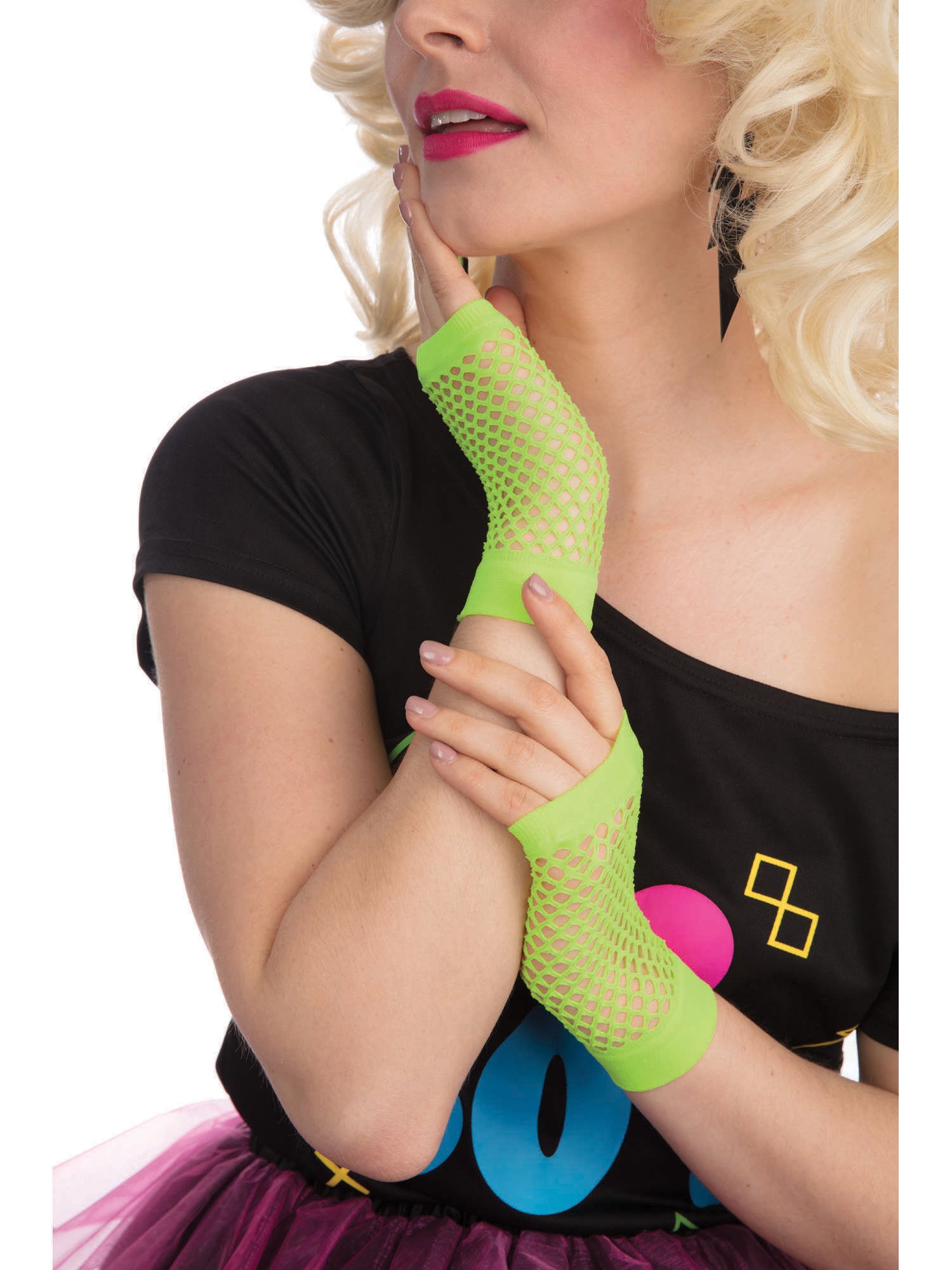 Gloves, Neon Green, Forum, Accessories, Short, Front