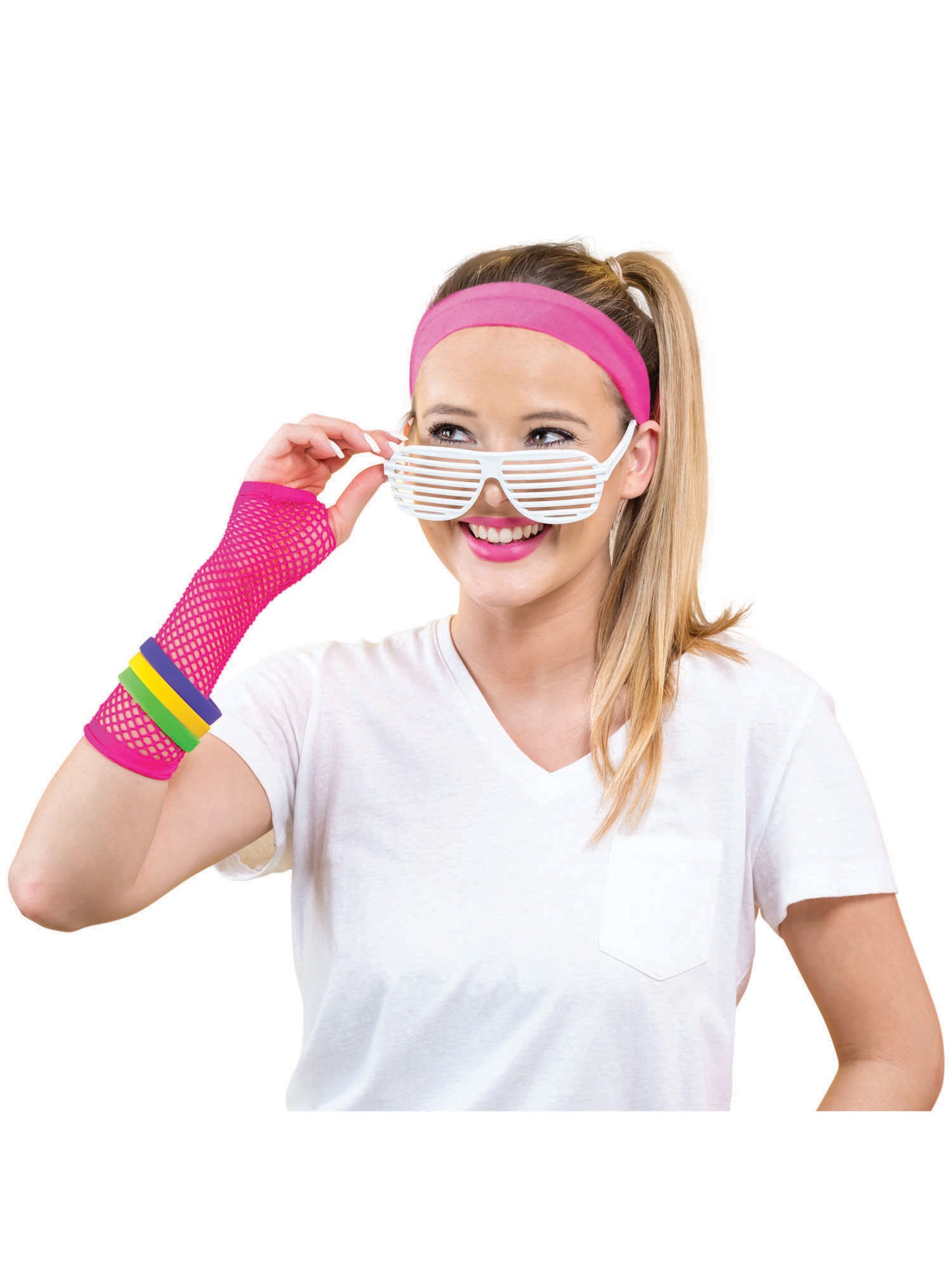 1980s, Neon Pink, Forum, Accessories, One Size, Front