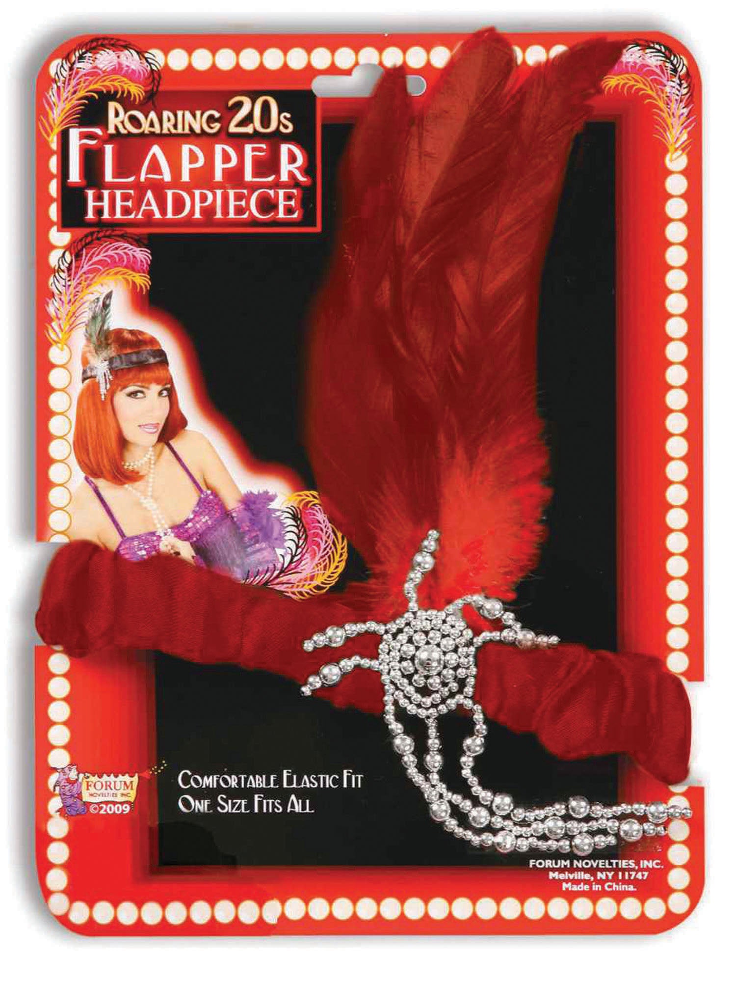 Flapper, Red, Forum, Accessories, One Size, Front