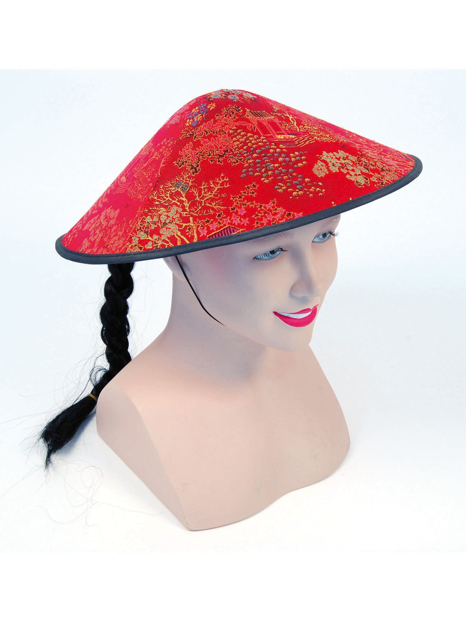 Chinese, Red, Forum, Hats, One Size, Front