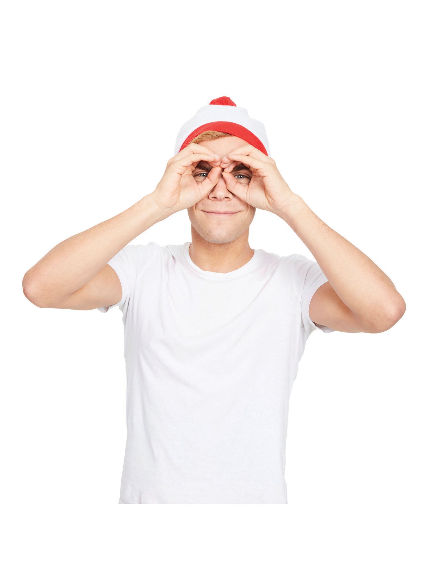 Red Bobble Hat, Multi, Forum, Hats, One Size, Side