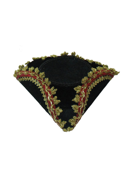 Tricorn Mini Hat & Gold Edge