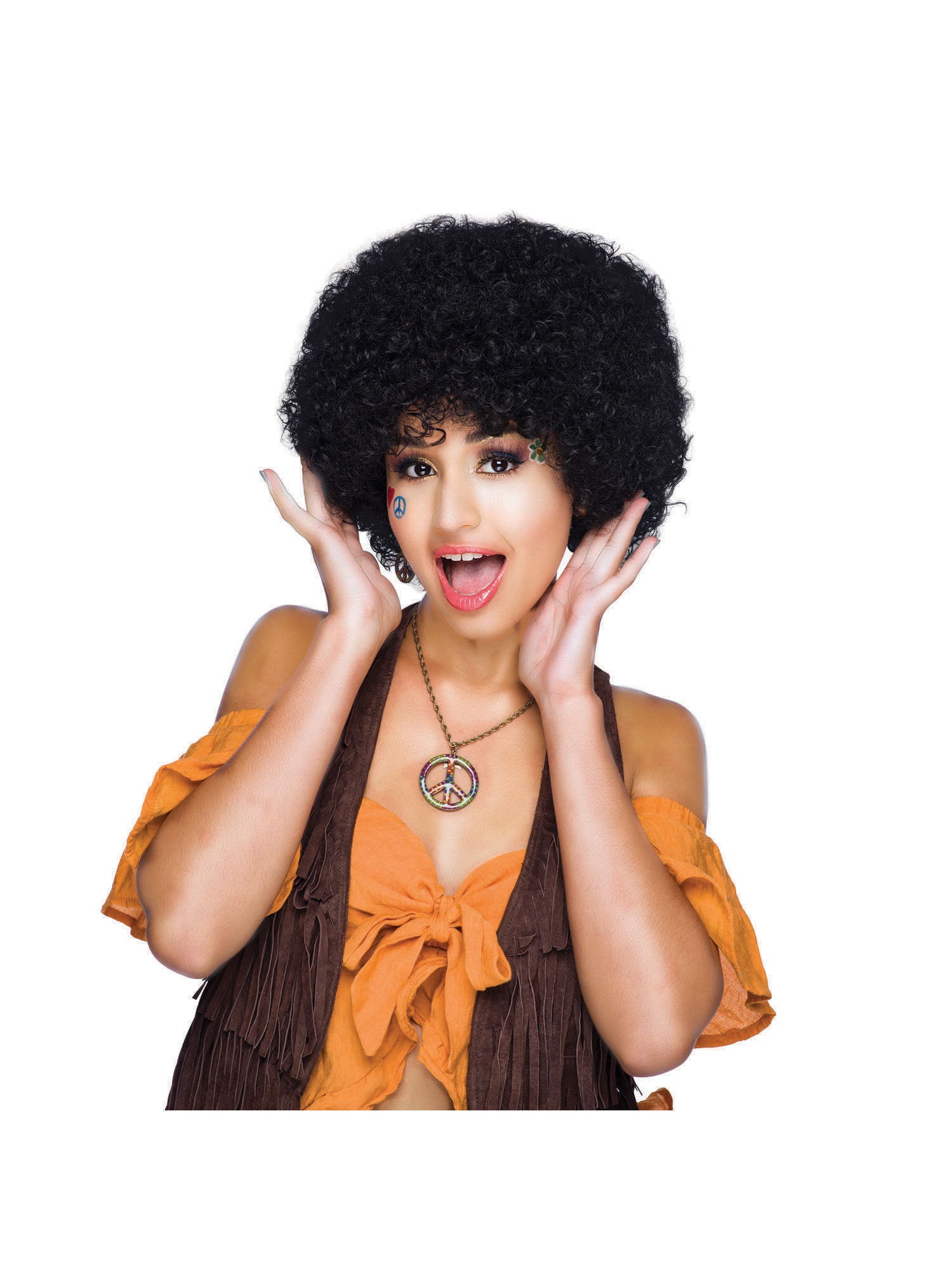Black Afro, Black, Forum, Wigs, One Size, Back