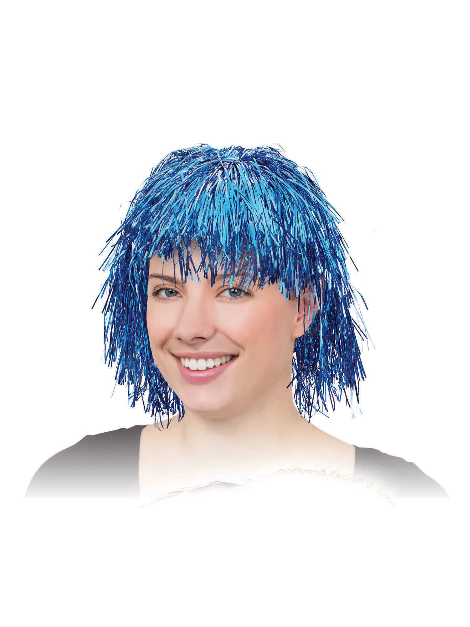 Blue Tinsel, Blue, Forum, Wigs, One Size, Front